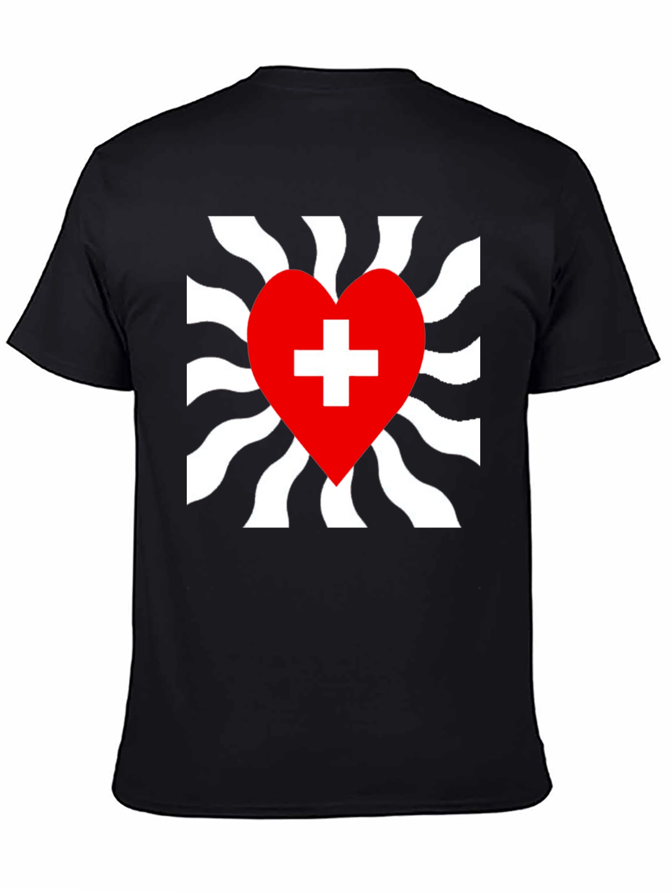 Black Heart Plus Graphic Tee - Stylish Black T-Shirt view 4