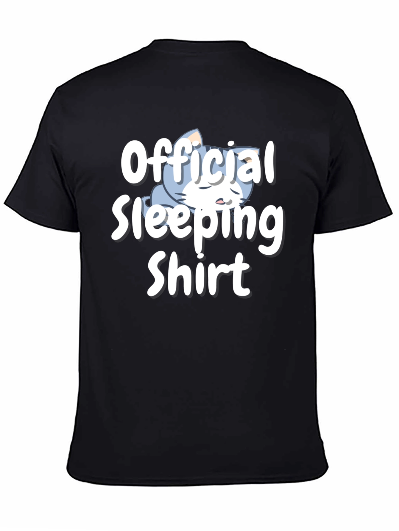 Black Official Sleeping Shirt - Funny Novelty Tee view 4