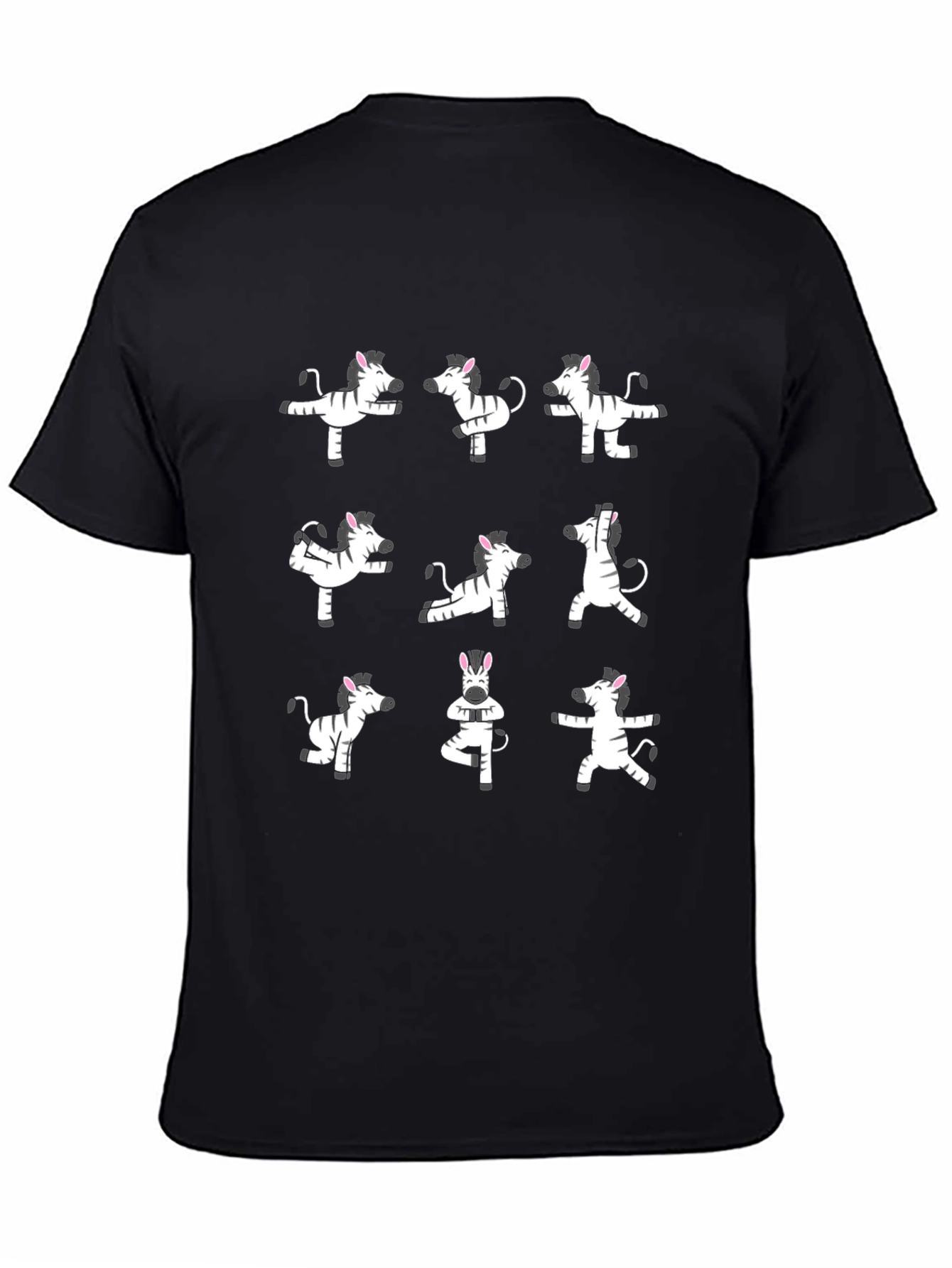 Black Zebra Yoga T-Shirt - Funny Animal Lover Tee view 4