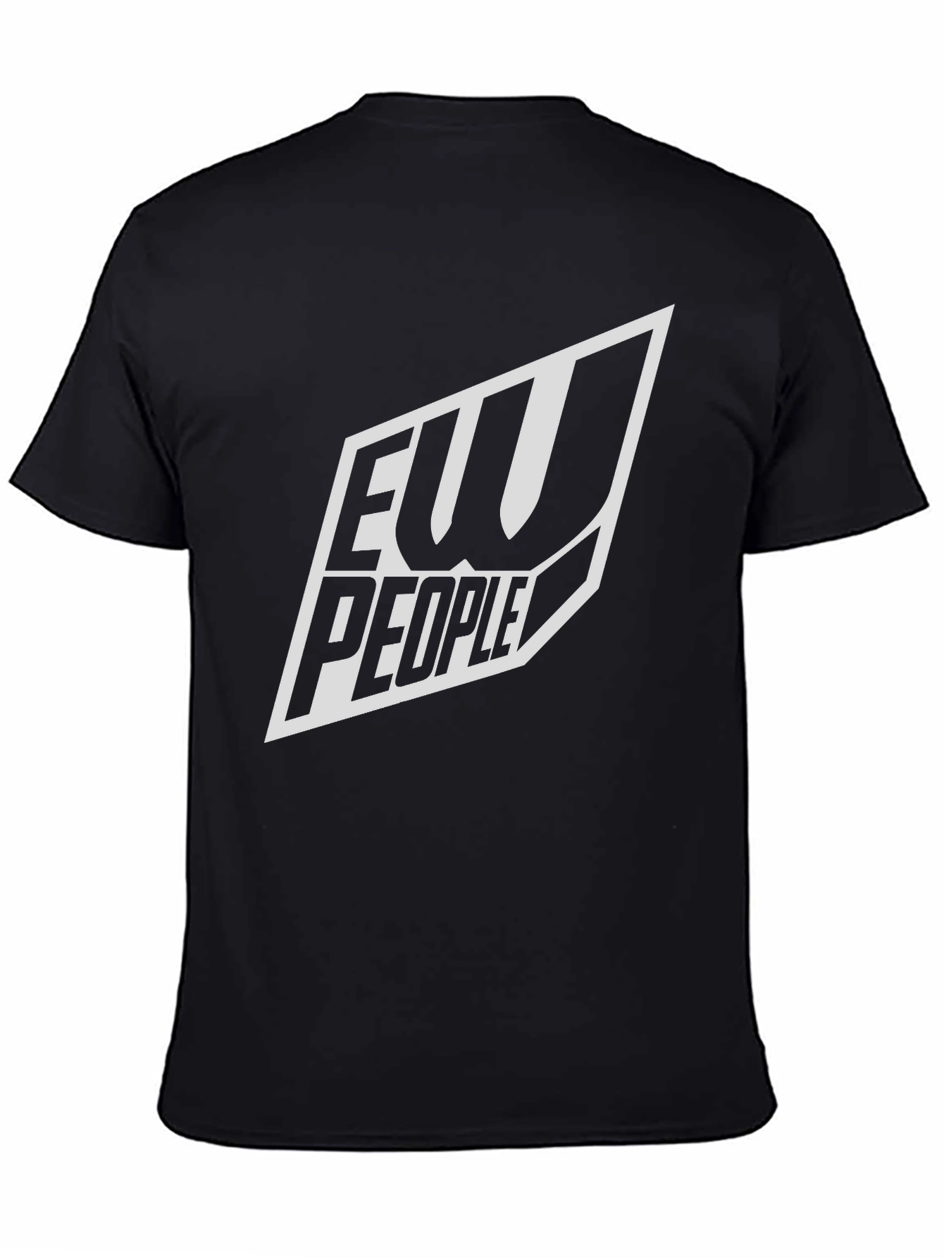 Black Ew People Graphic Tee - Black Short Sleeve T-Shirt view 4