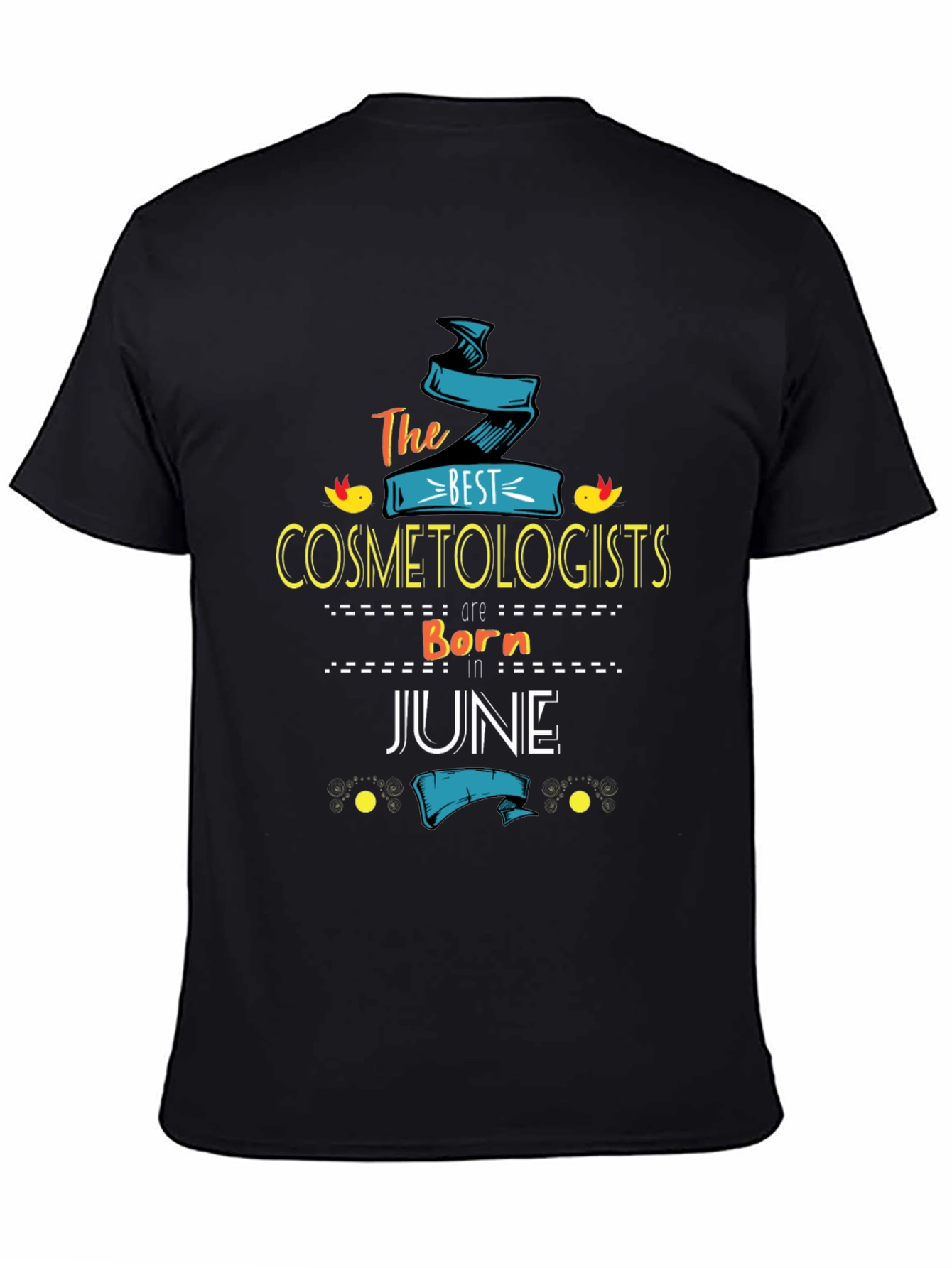 Black Best Cosmetologists Born in June T-Shirt view 4