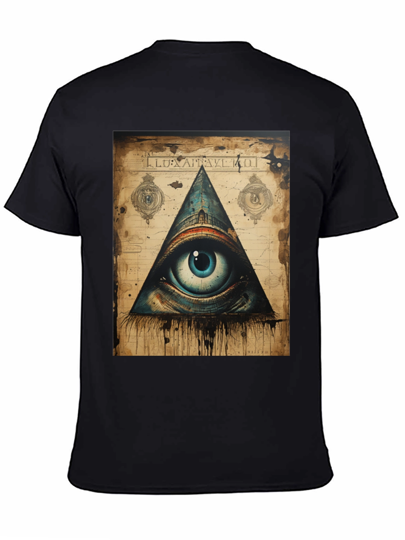 Black All Seeing Eye Graphic Tee view 4