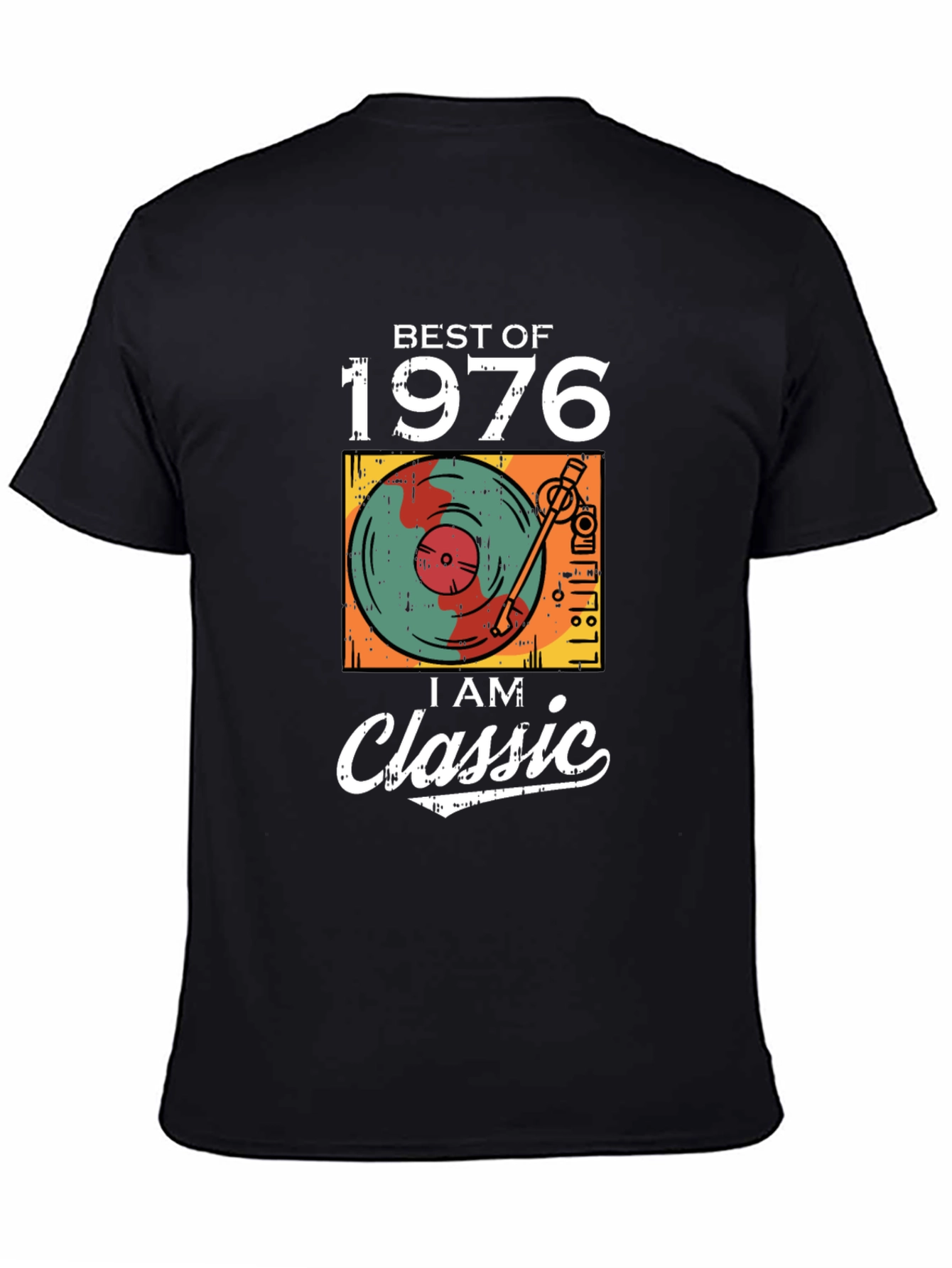 Black Best of 1976 Classic Graphic T-Shirt view 4