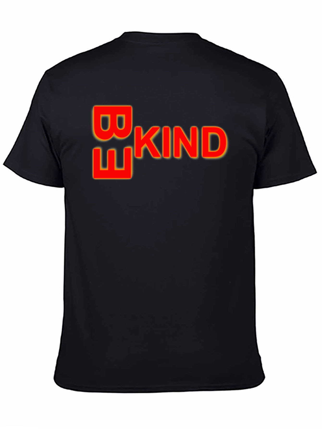 Black Be Kind T-Shirt - Stylish Crew Neck Soft Cotton Tee view 4
