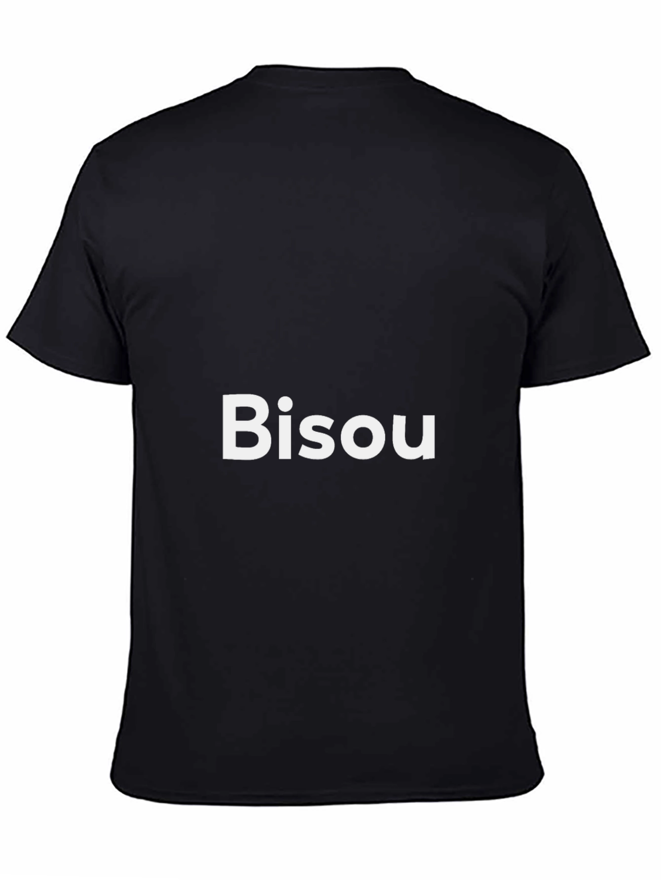 Black Bisou Graphic Tee - Stylish Black Cotton Blend T-Shirt view 4