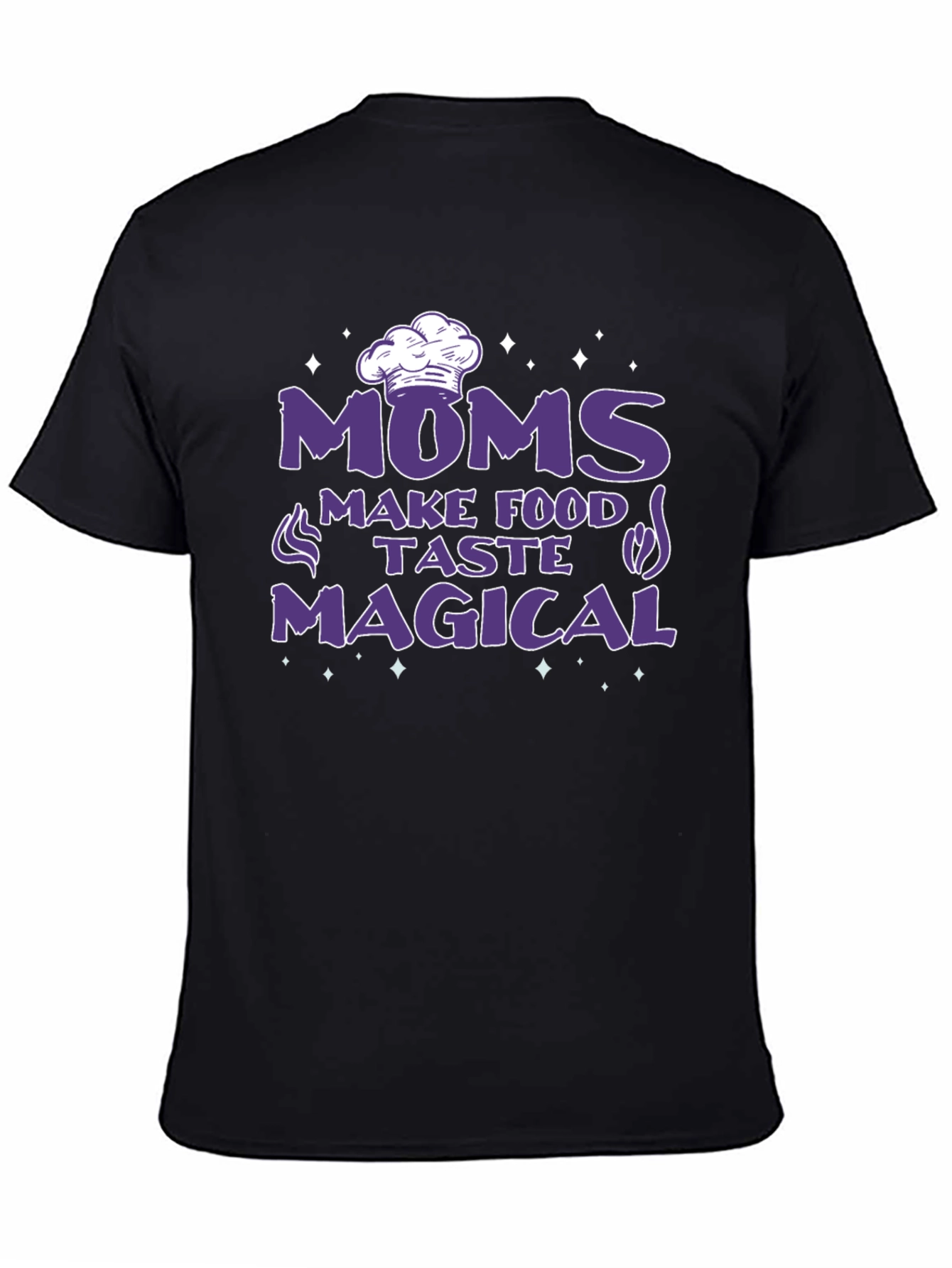 Black Moms Make Food Taste Magical Black T-Shirt view 4
