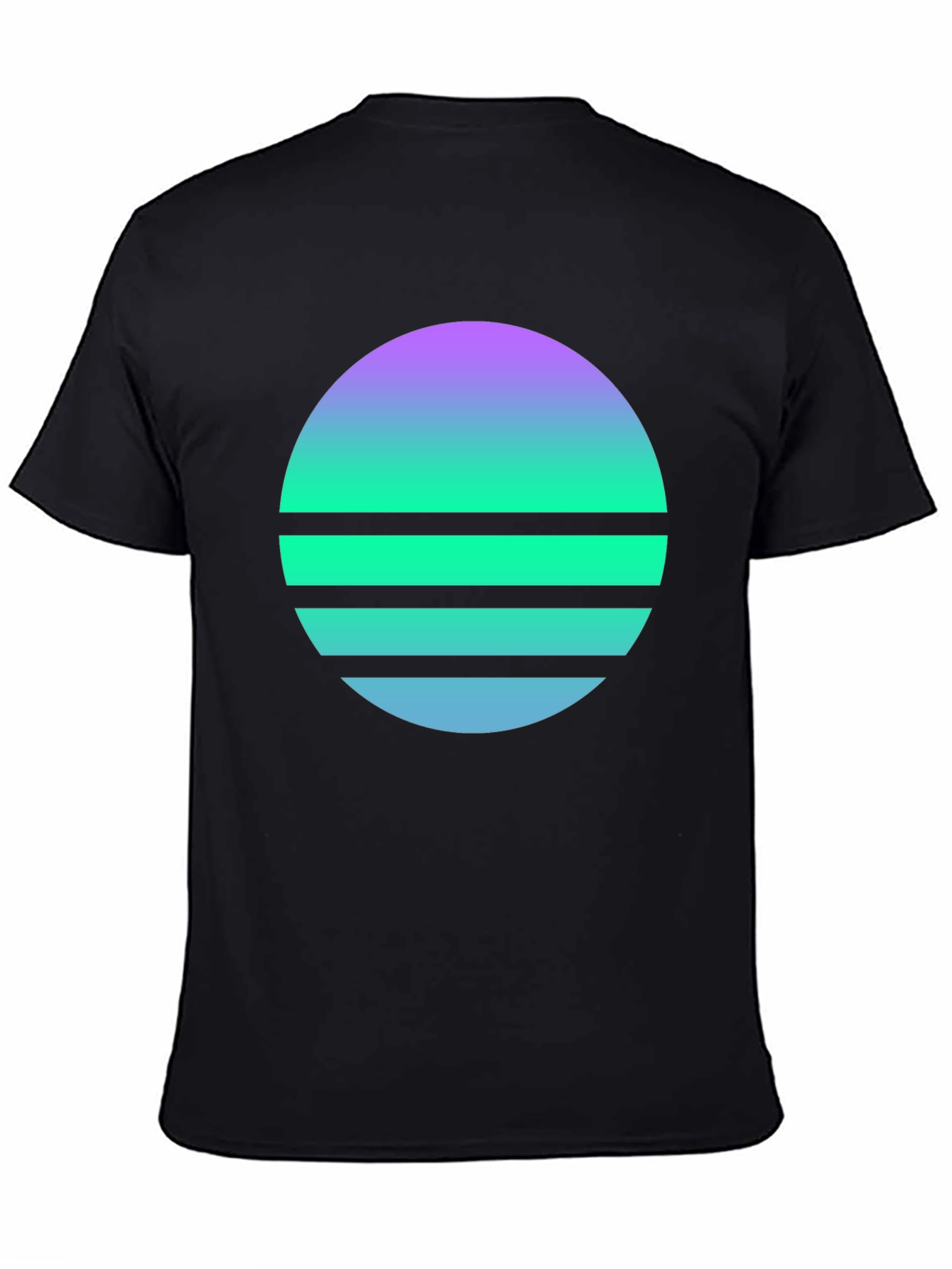 Black Retro Sunset Graphic Tee - Stylish Comfort view 4
