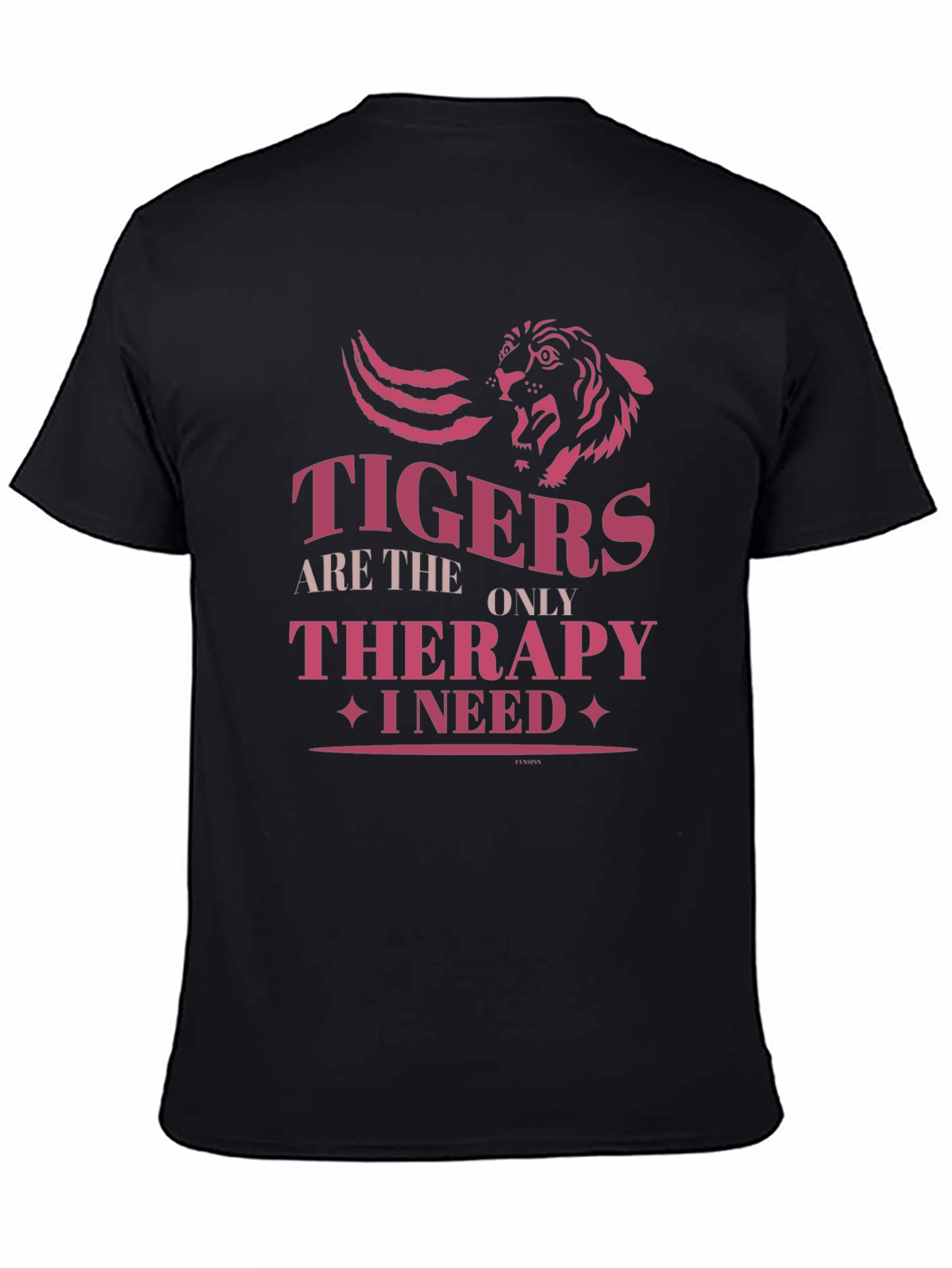 Black Tigers Are The Only Therapy I Need T-Shirt view 4