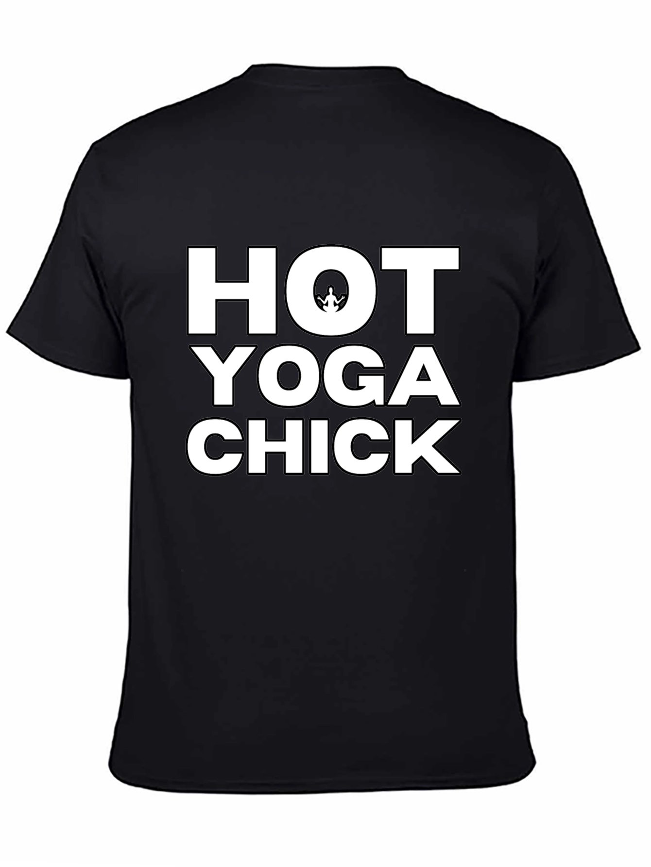 Black Hot Yoga Chick Black T-Shirt view 4