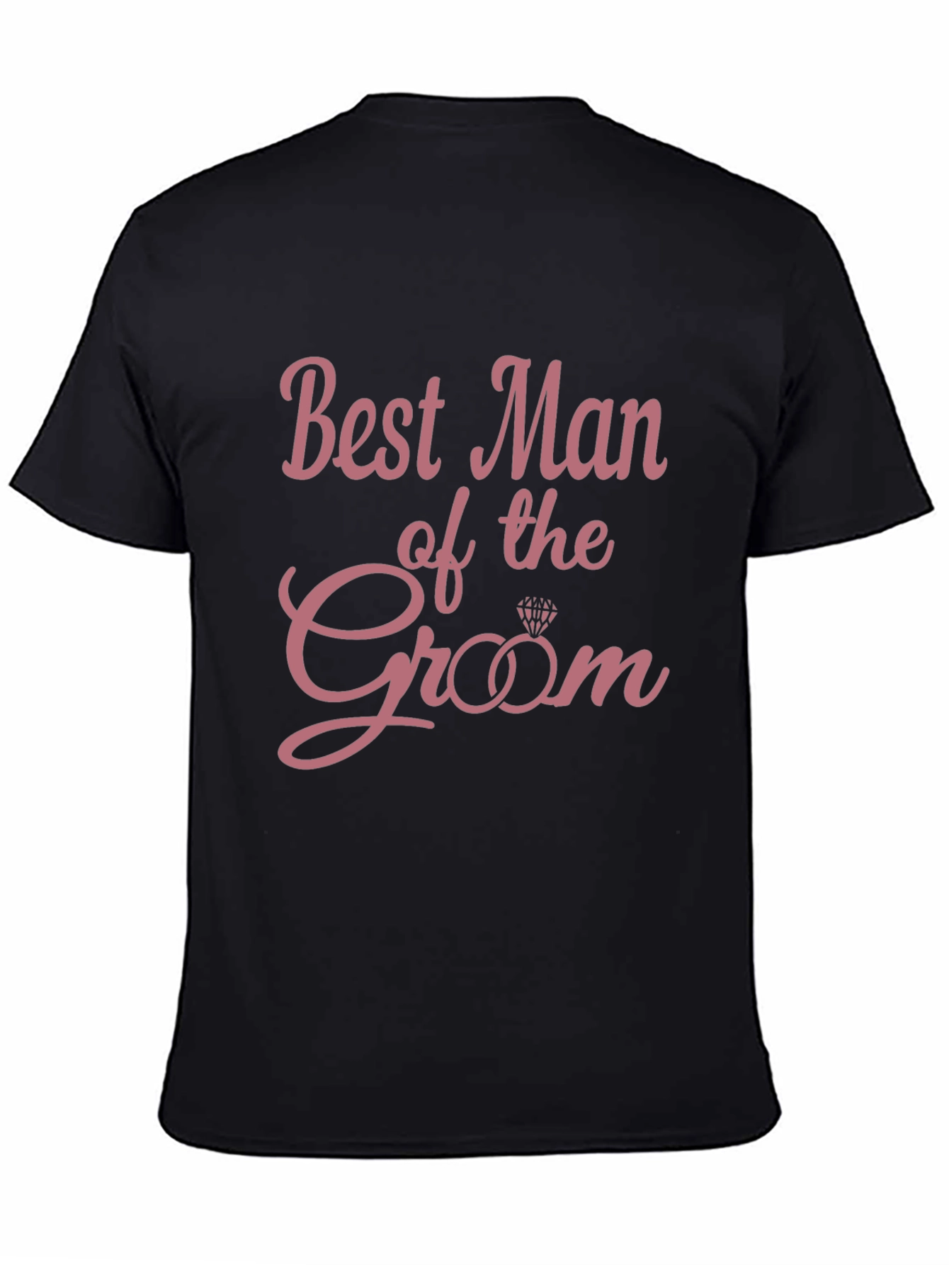 Black Best Man of the Groom T-Shirt - Wedding Party Apparel view 4