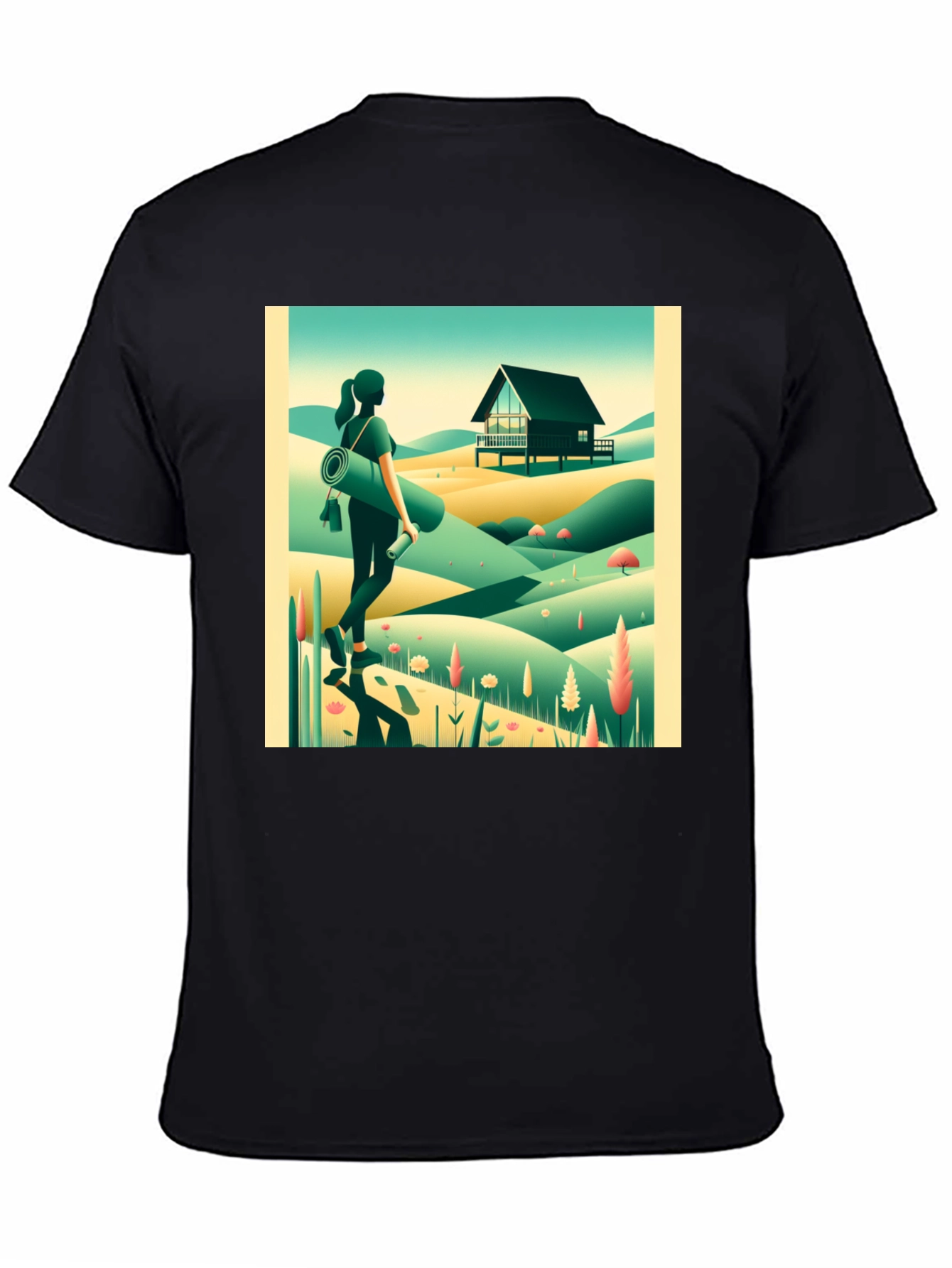 Black Nature Retreat Graphic Tee - Relaxed Comfort view 4