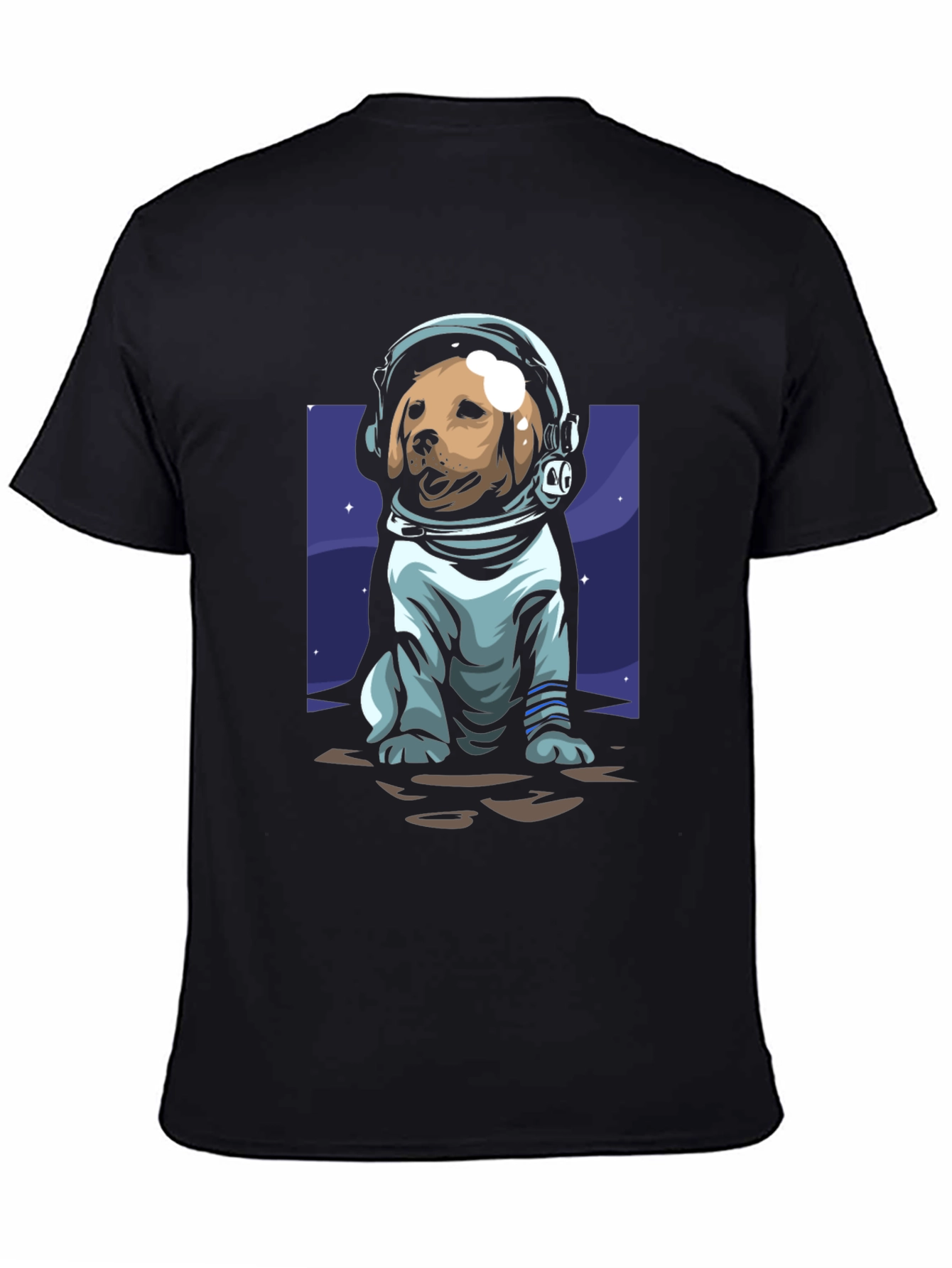 Black Dog Astronaut Graphic Tee - Black view 4