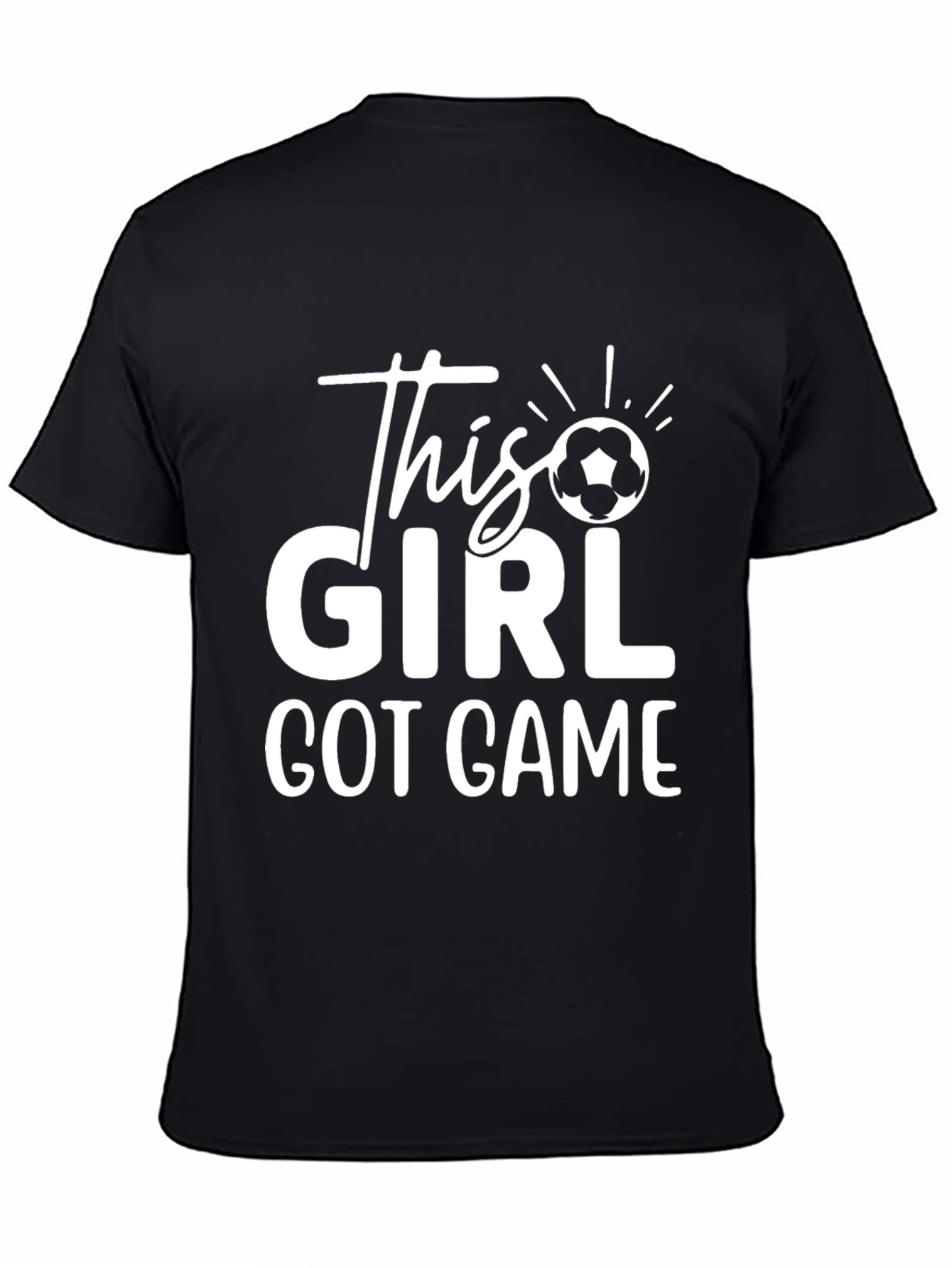 Black This Girl Got Game Soccer T-Shirt view 4