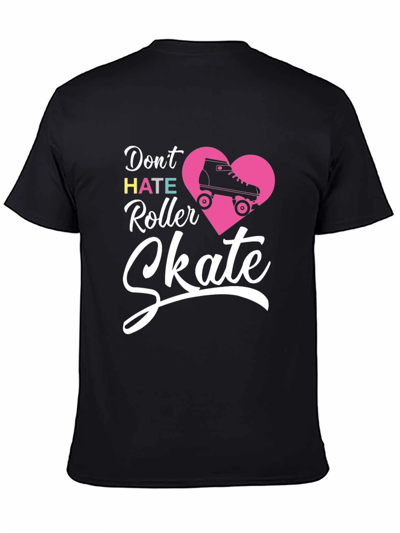 Black Don't Hate Roller Skate T-Shirt view 4