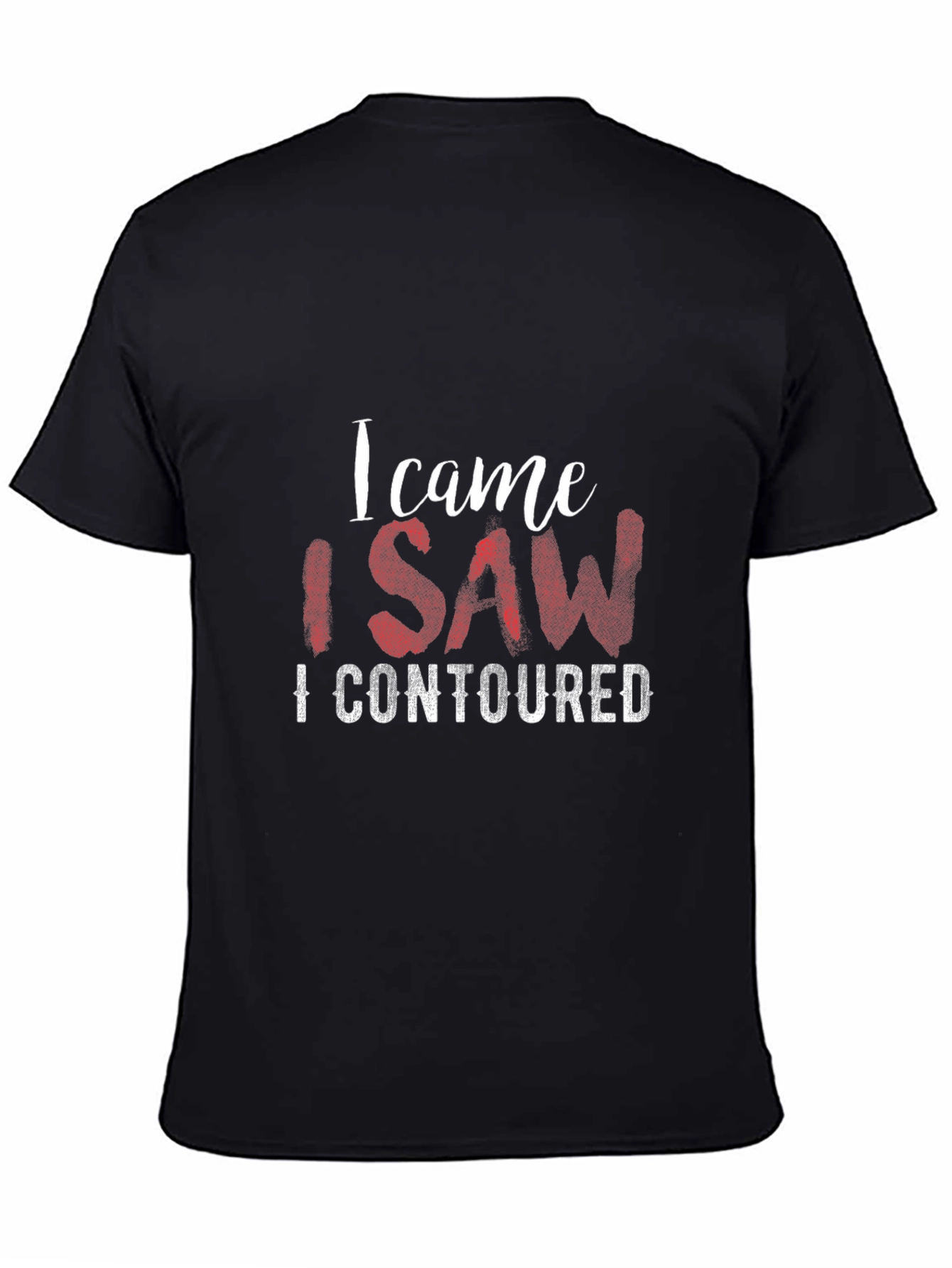 Black I Came I Saw I Contoured Graphic T-Shirt view 4