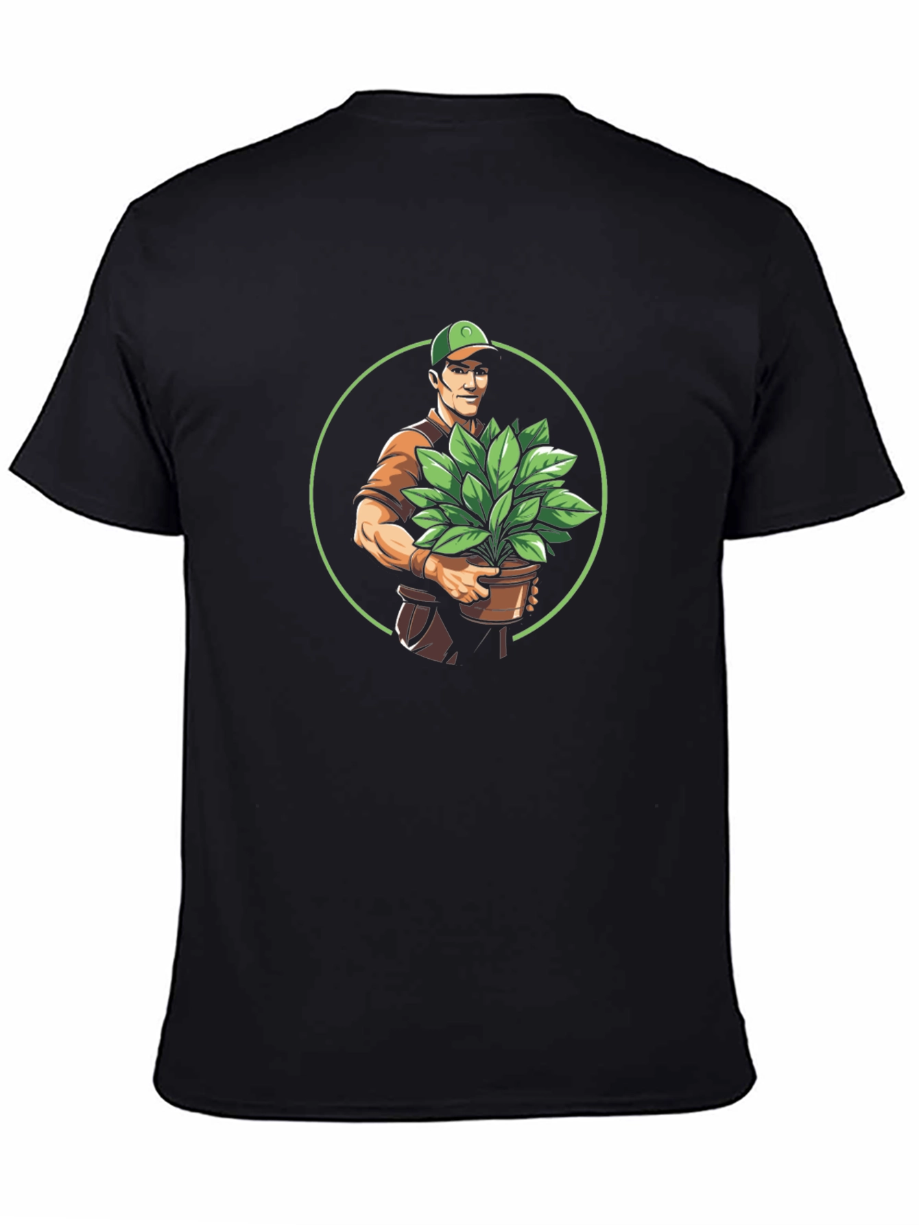 Black Gardener Graphic Tee - Black Cotton Comfort view 4