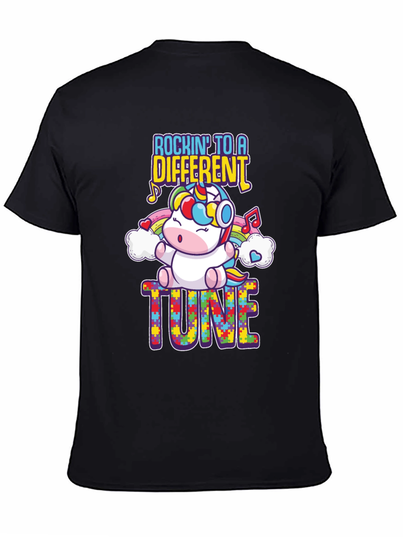 Rockin' to a Different Tune Autism Awareness T-Shirt - 4