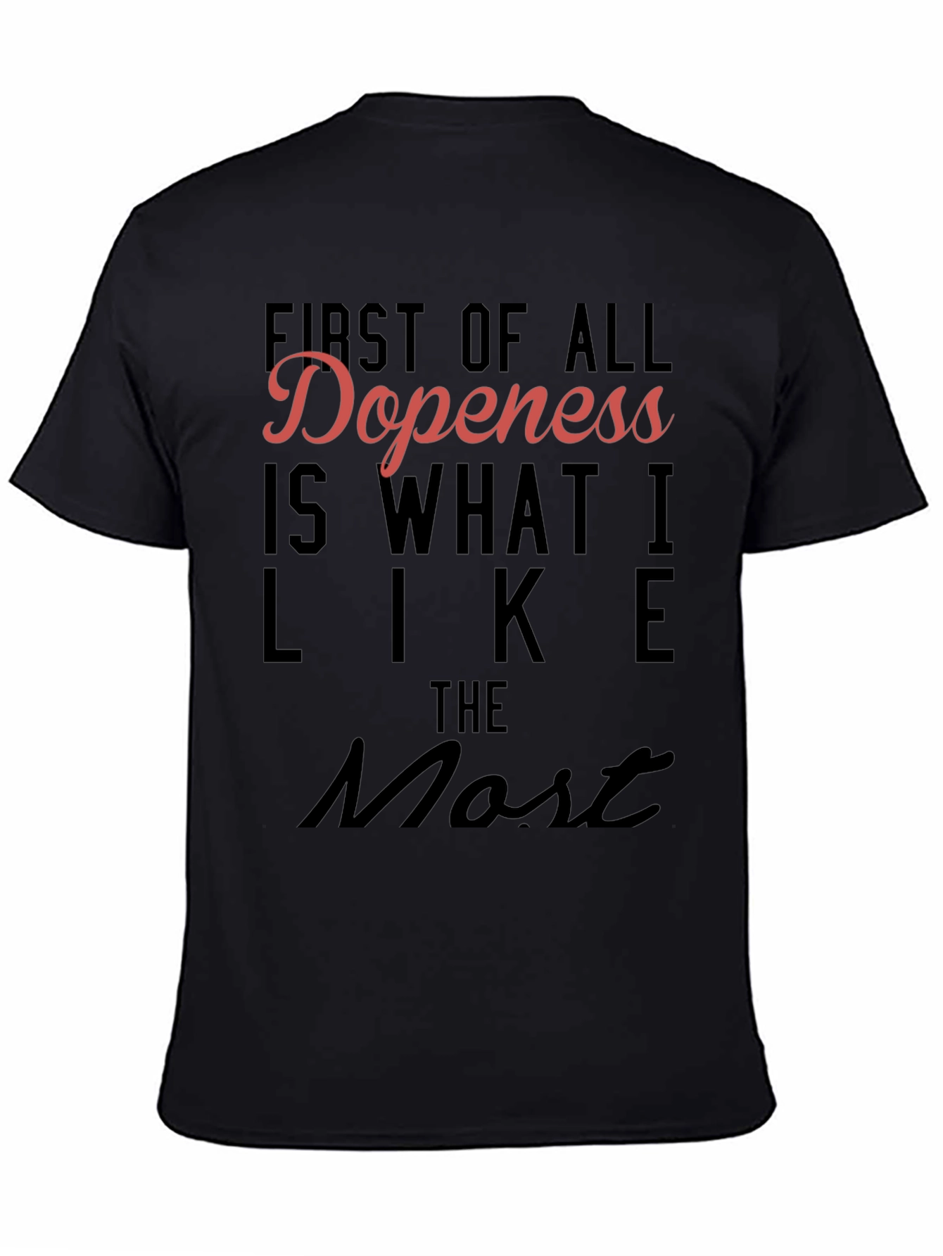 Black Dopeness Tee: Bold Statement Shirt view 4