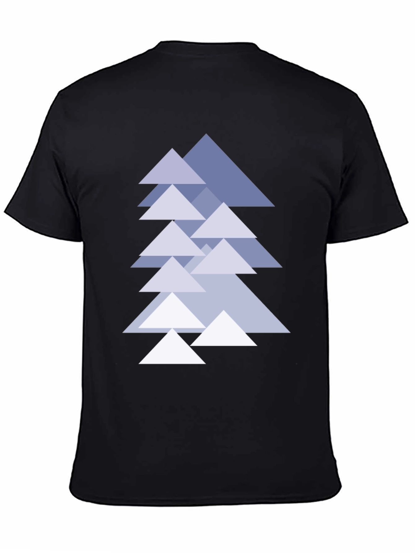 Black Geometric Tree T-Shirt - Modern Minimalist Design view 4