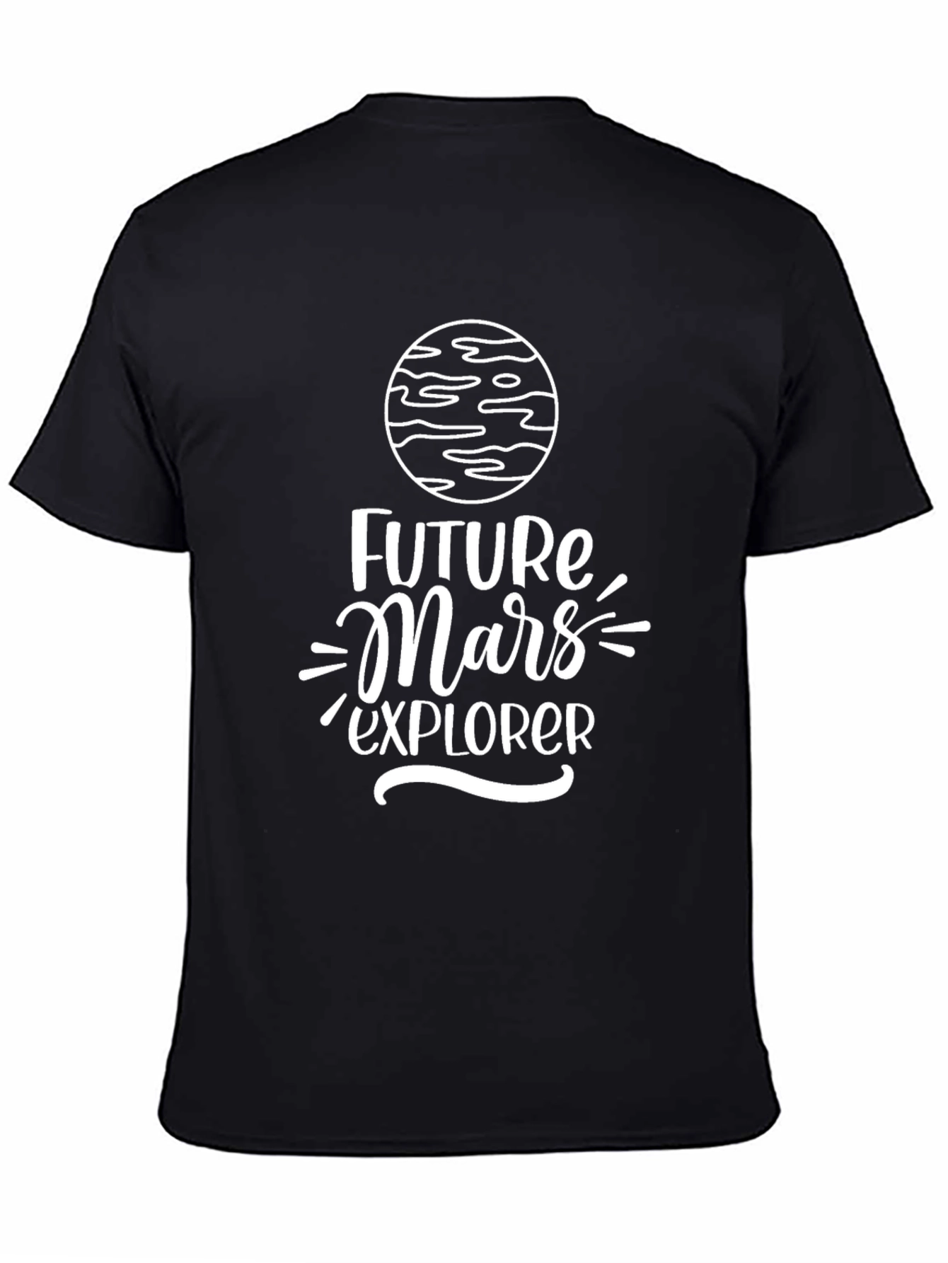 Black Future Mars Explorer Black T-Shirt view 4