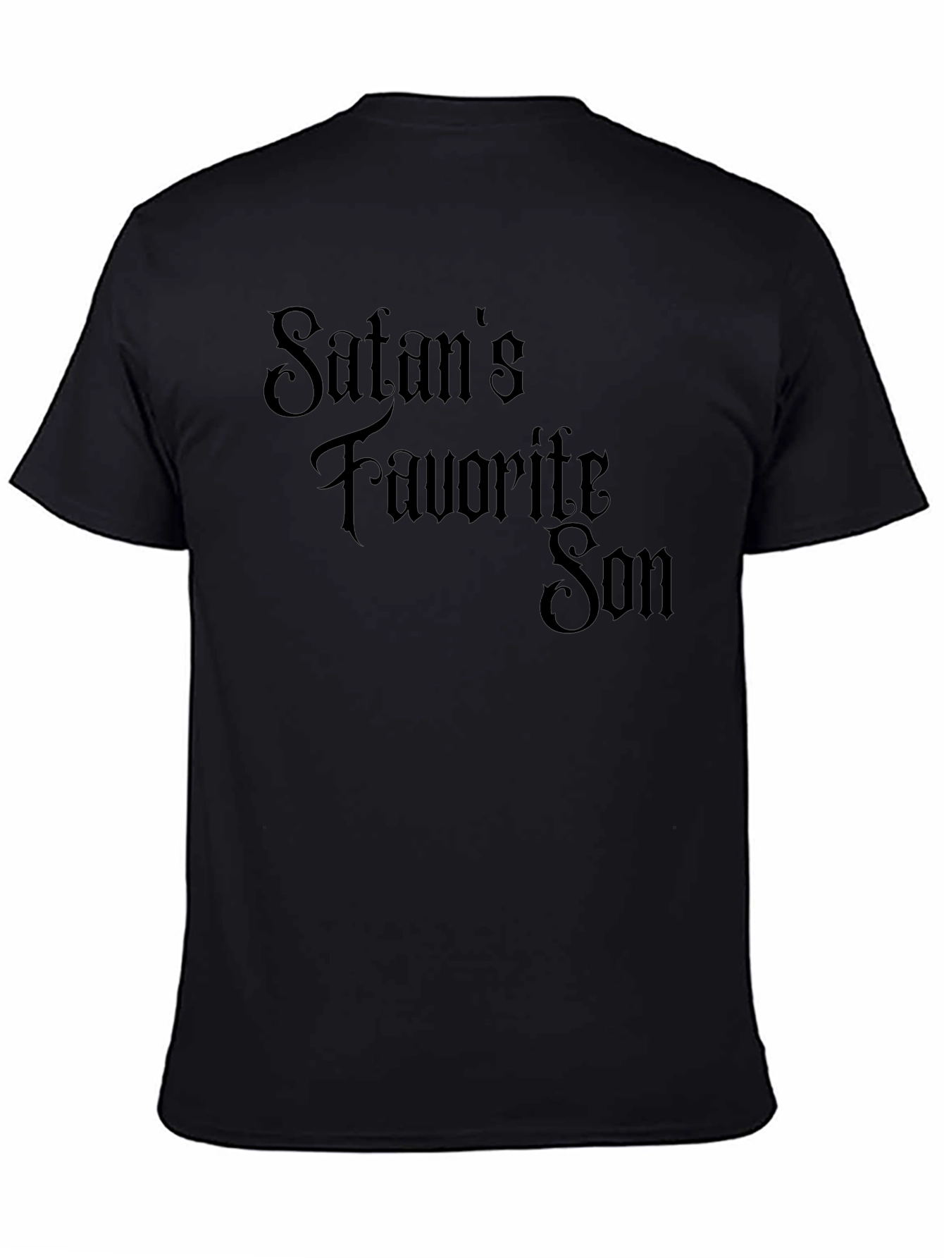 Black Satan's Favorite Son Graphic T-Shirt - Black view 4
