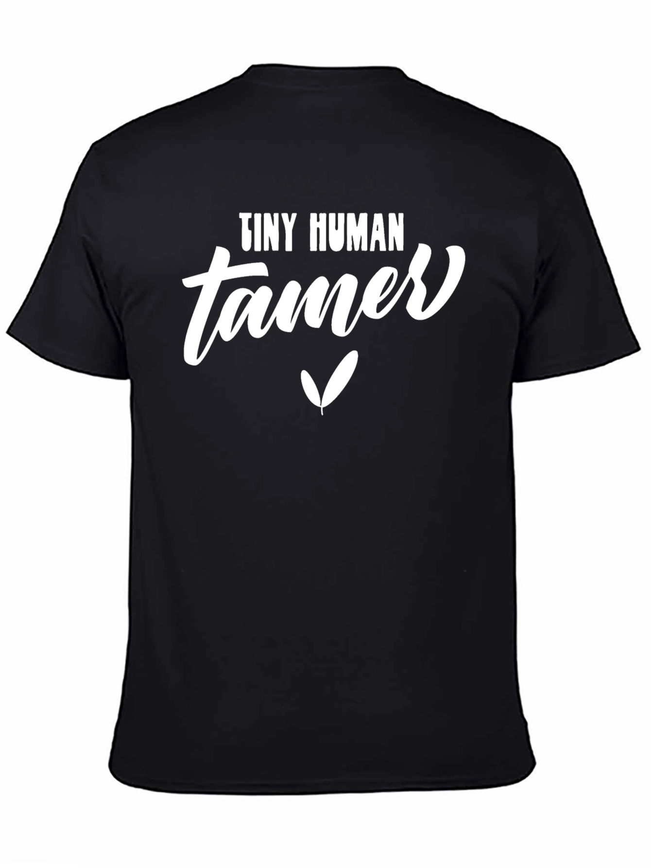 Black Tiny Human Tamer Graphic Tee - Soft Cotton Blend view 4
