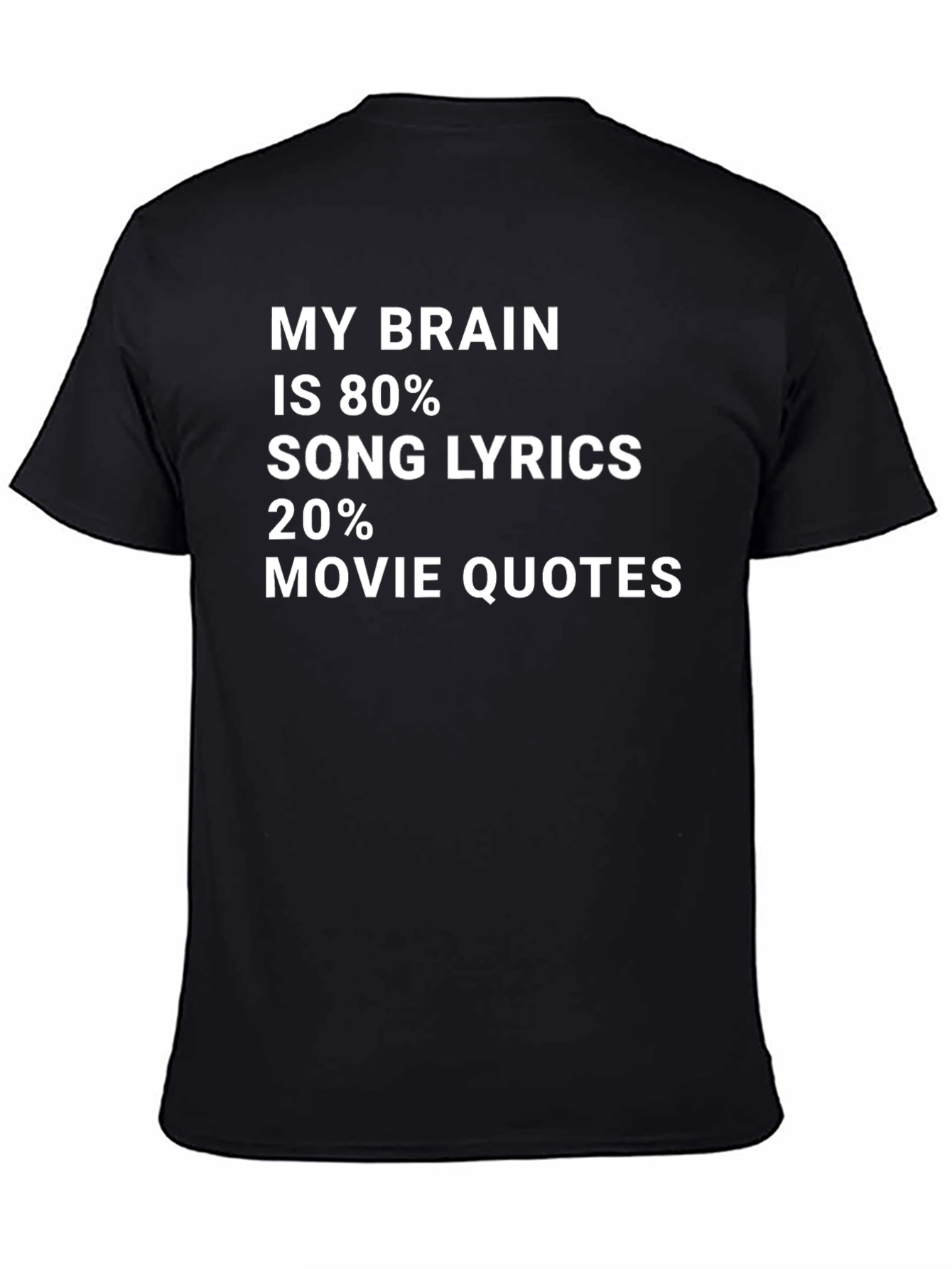 Black My Brain Song Lyrics Movie Quotes T-Shirt view 4
