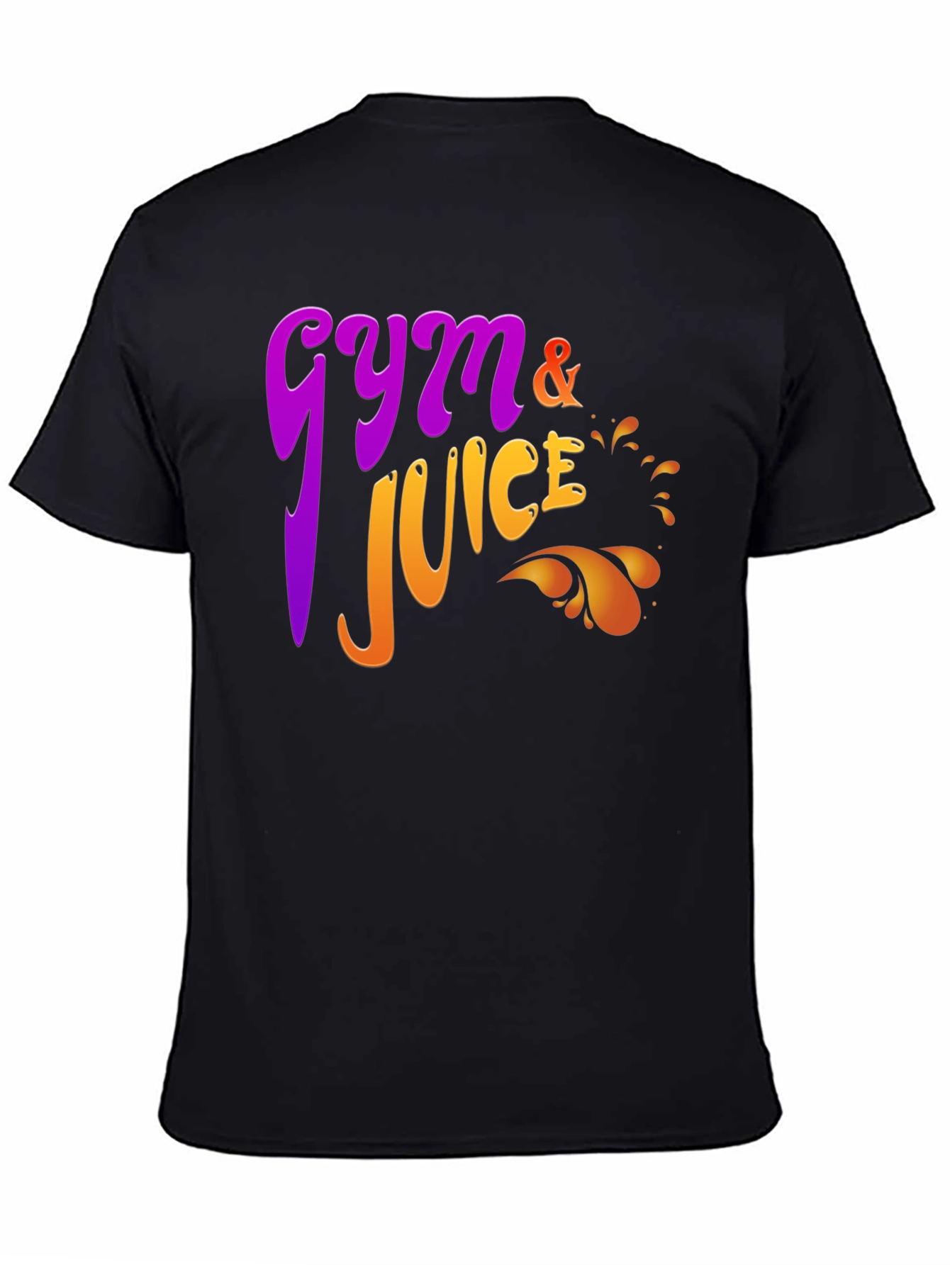 Black Gym & Juice Graphic Print T-Shirt view 4