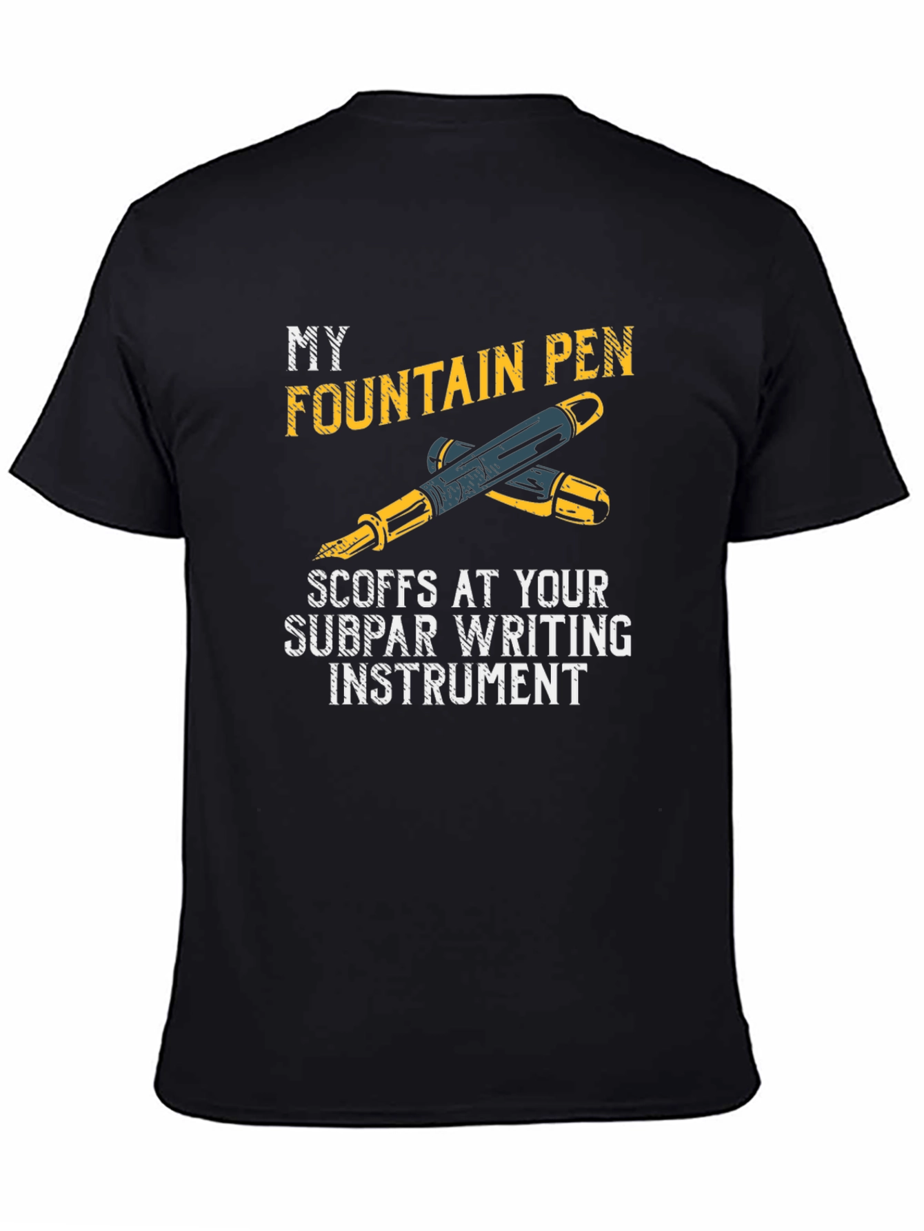 Black Fountain Pen T-Shirt - Superior Writing Instrument Tee view 4
