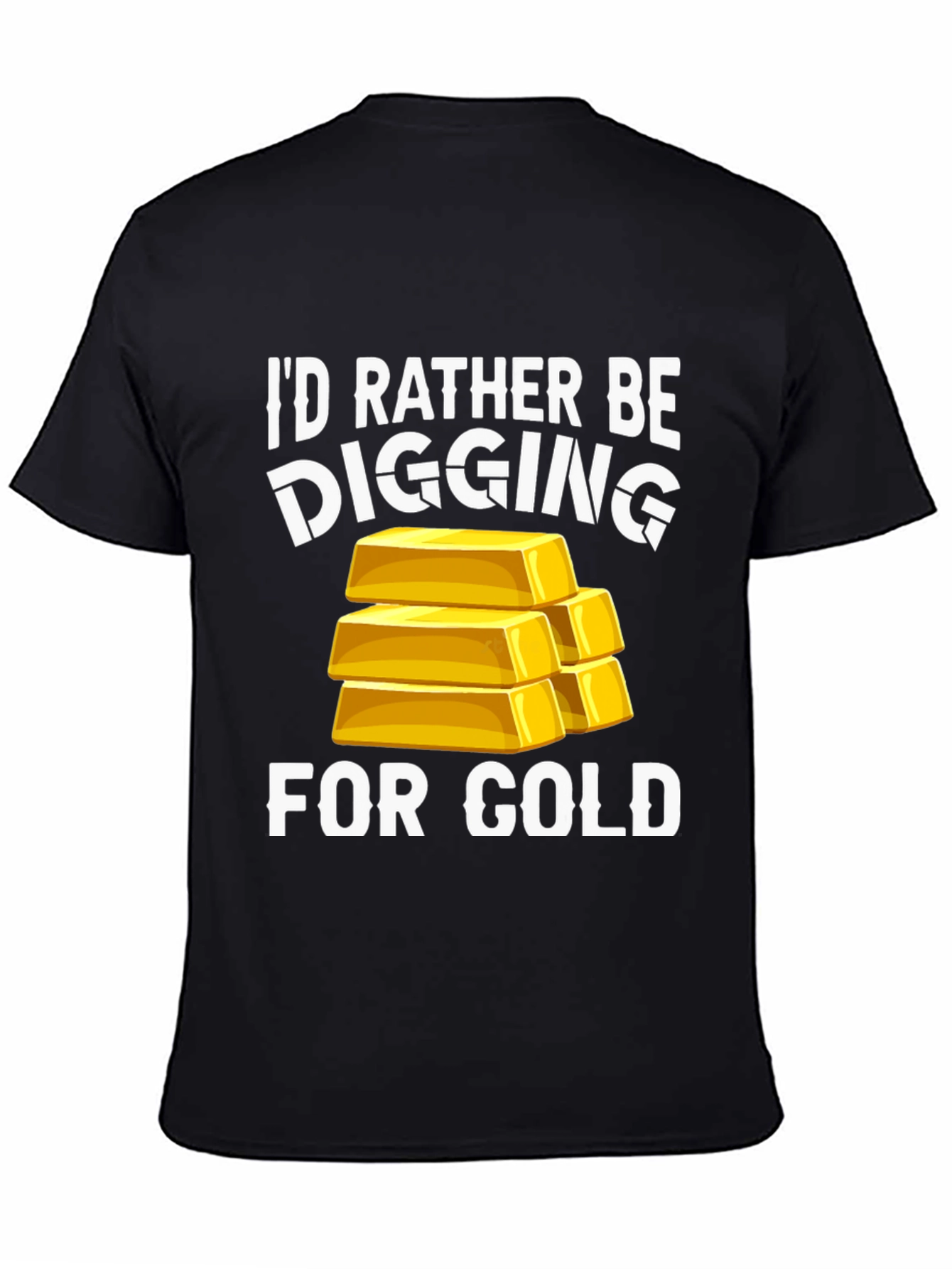 Black Digging For Gold T-Shirt view 4
