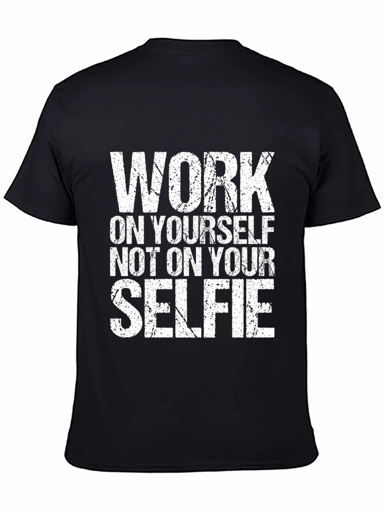 Black Work on Yourself Graphic T-Shirt view 4