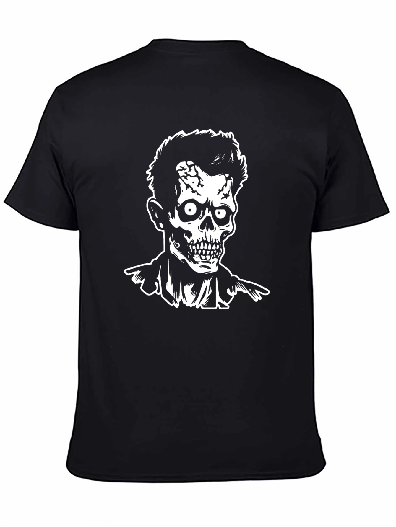 Black Zombie Graphic Tee - Mens Black T-Shirt view 4
