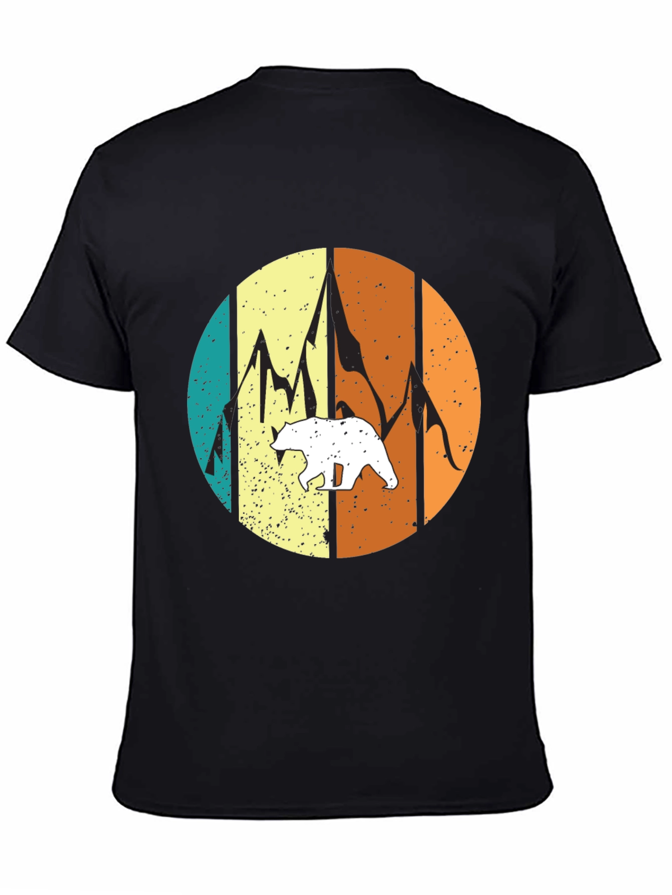 Black Vintage Bear Mountain Graphic Tee - Black view 4