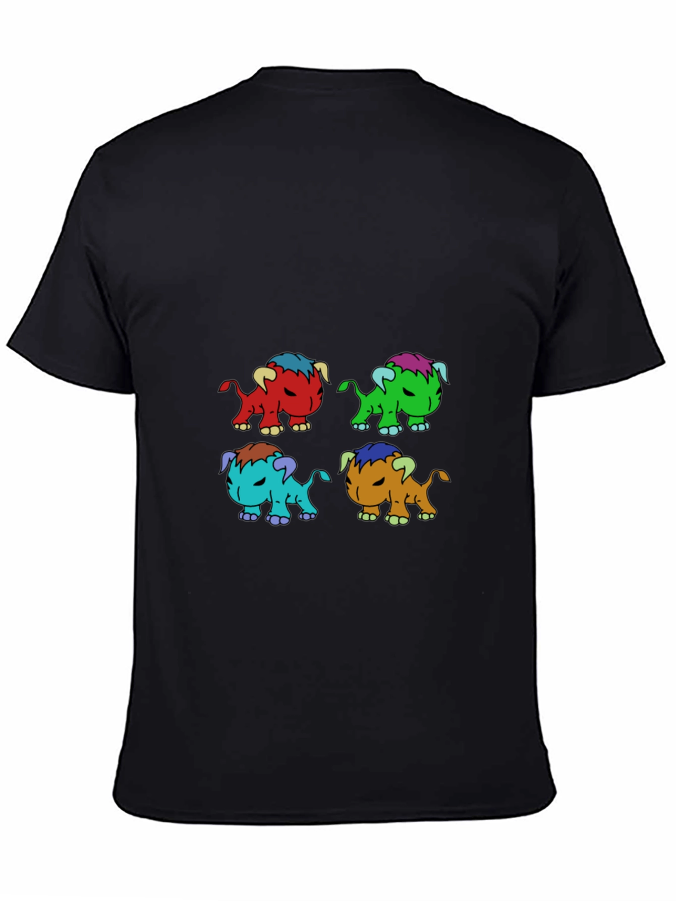 Black Monster Bull T-Shirt - Unique Cartoon Graphic Tee view 4