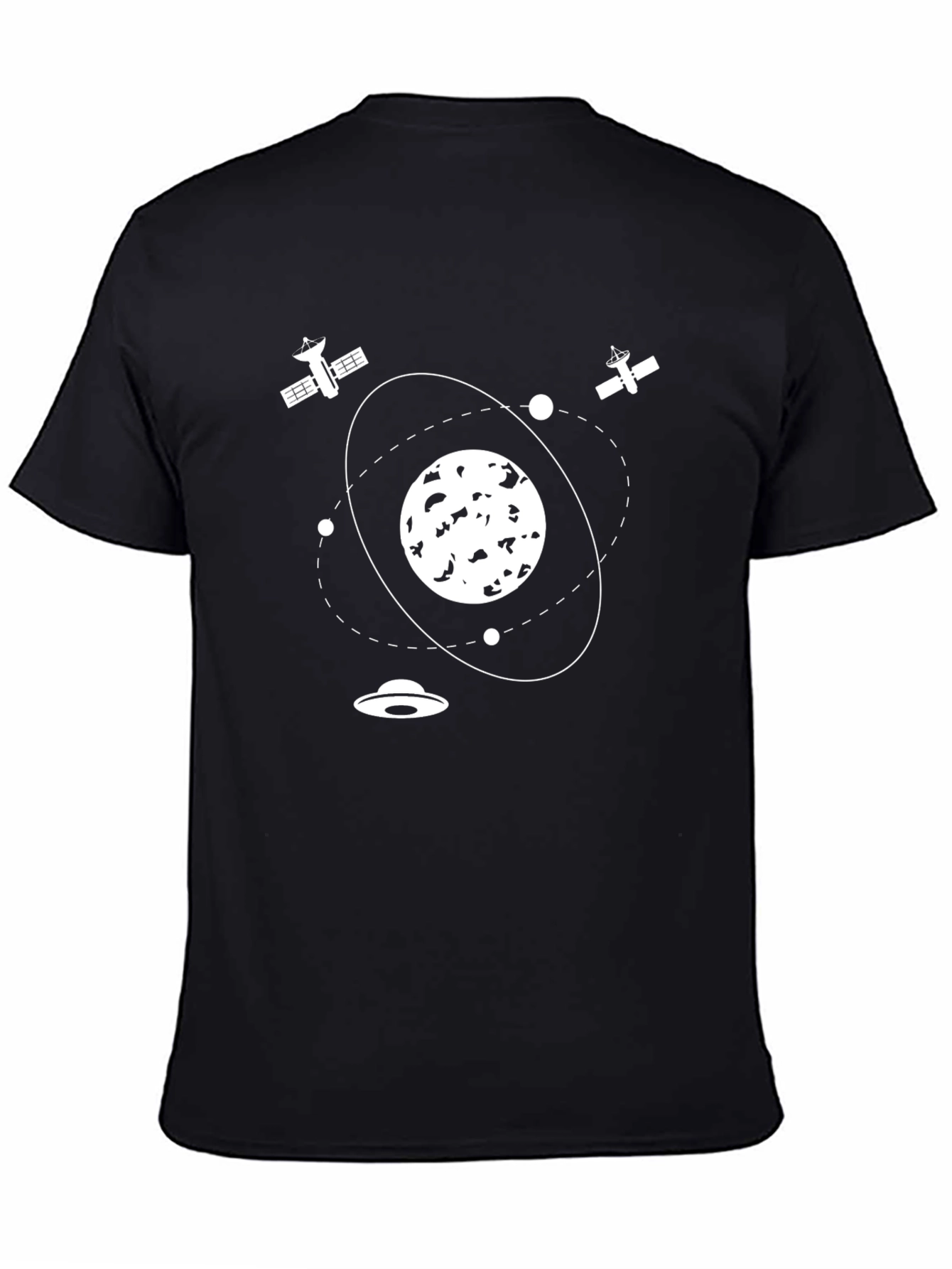 Black Space Graphic Black T-Shirt view 4