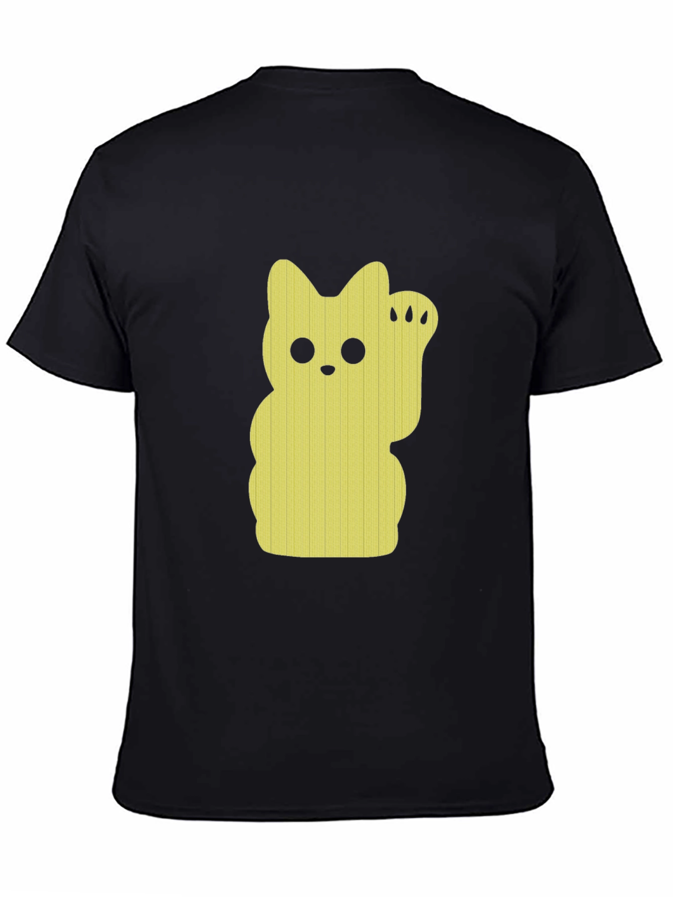 Black Lucky Cat Graphic Tee - Black view 4