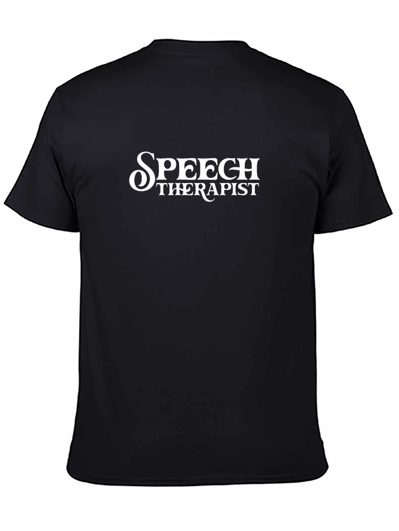Black Speech Therapist Black T-Shirt - Stylish & Comfortable view 4