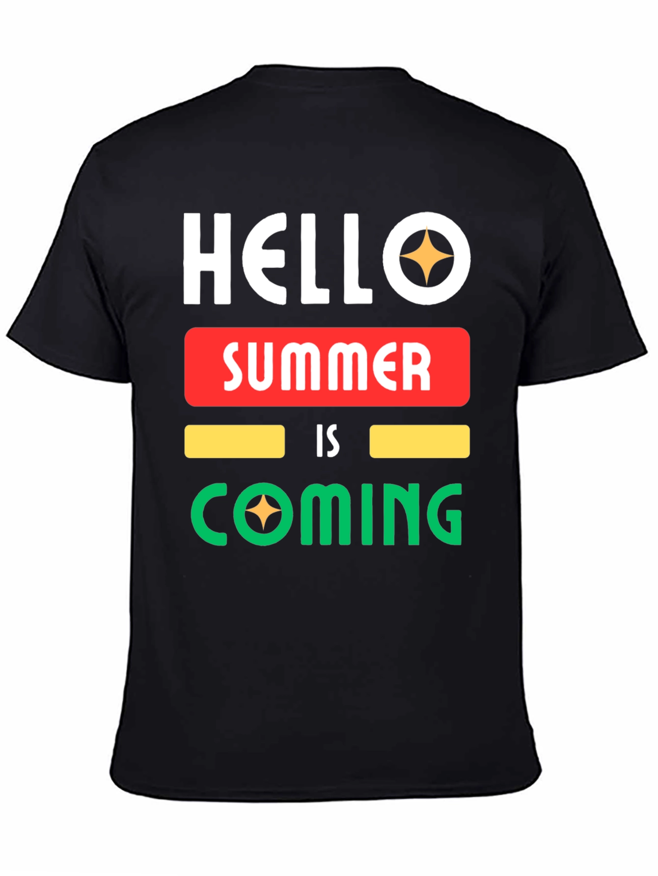Black Hello Summer T-Shirt view 4