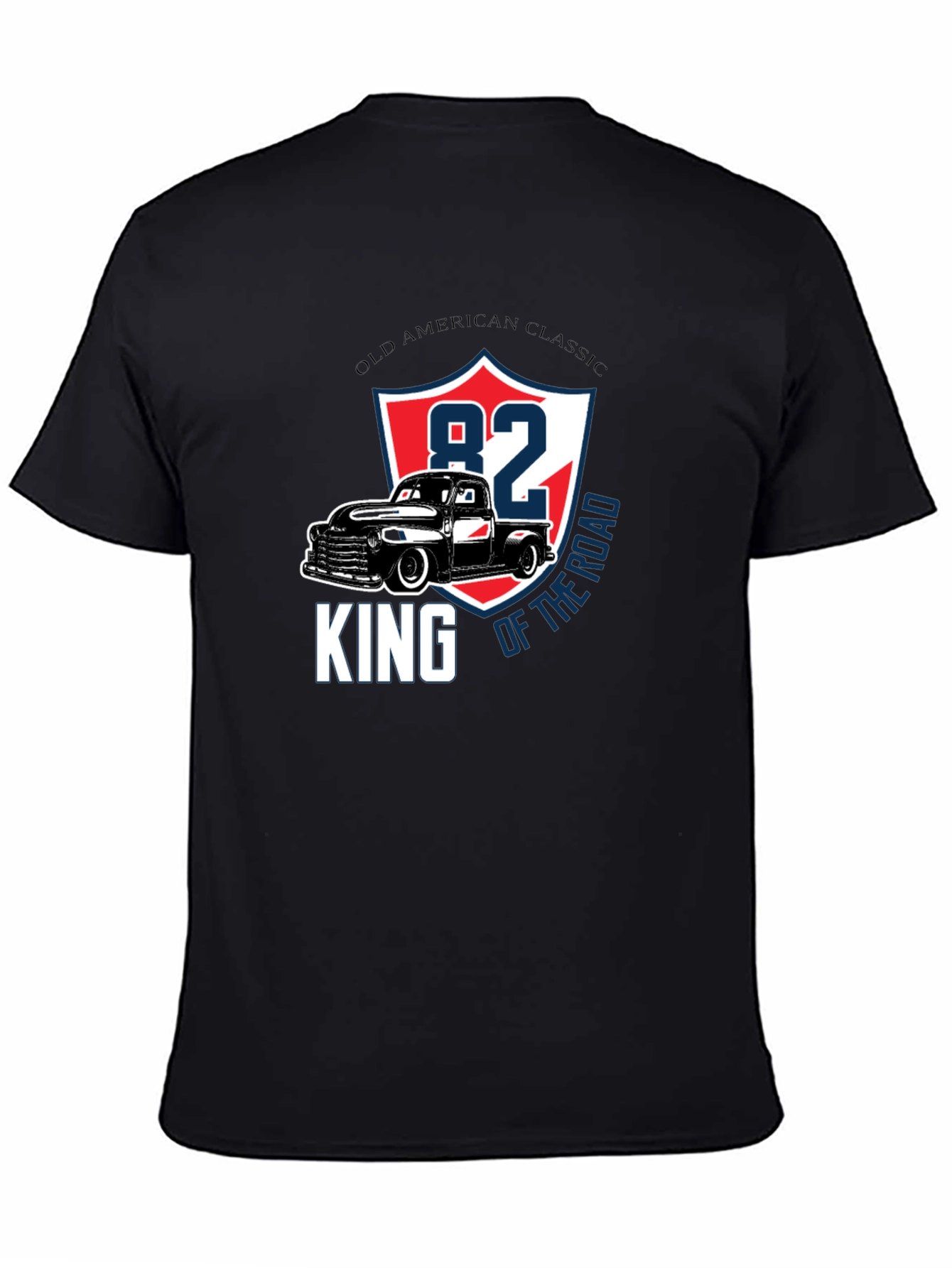 Black Old American Classic Truck Tee - King of the Road view 4