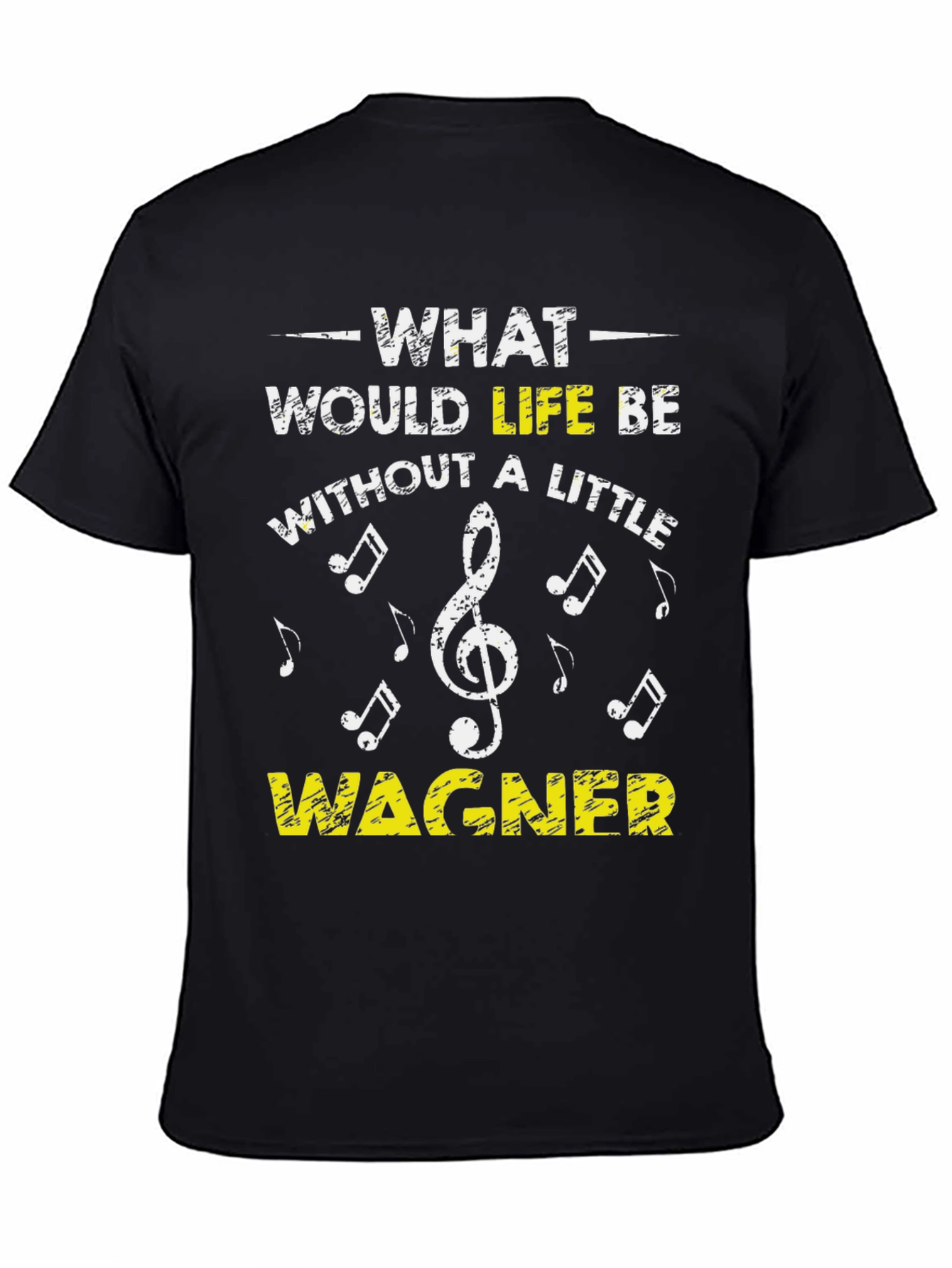 Black Wagner Music Lover T-Shirt - What Would Life Be? view 4