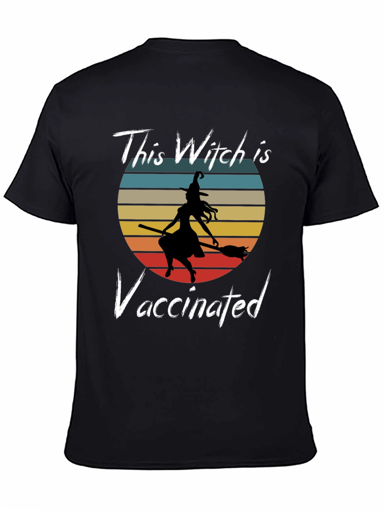 Vaccinated Witch Graphic T-Shirt - 4