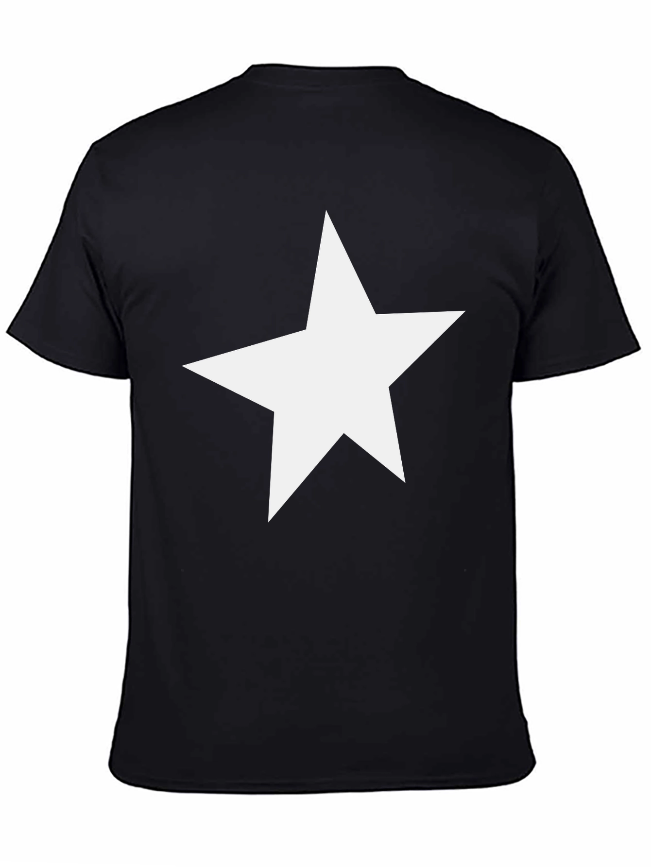 Black Star Graphic Black Cotton T-Shirt view 4