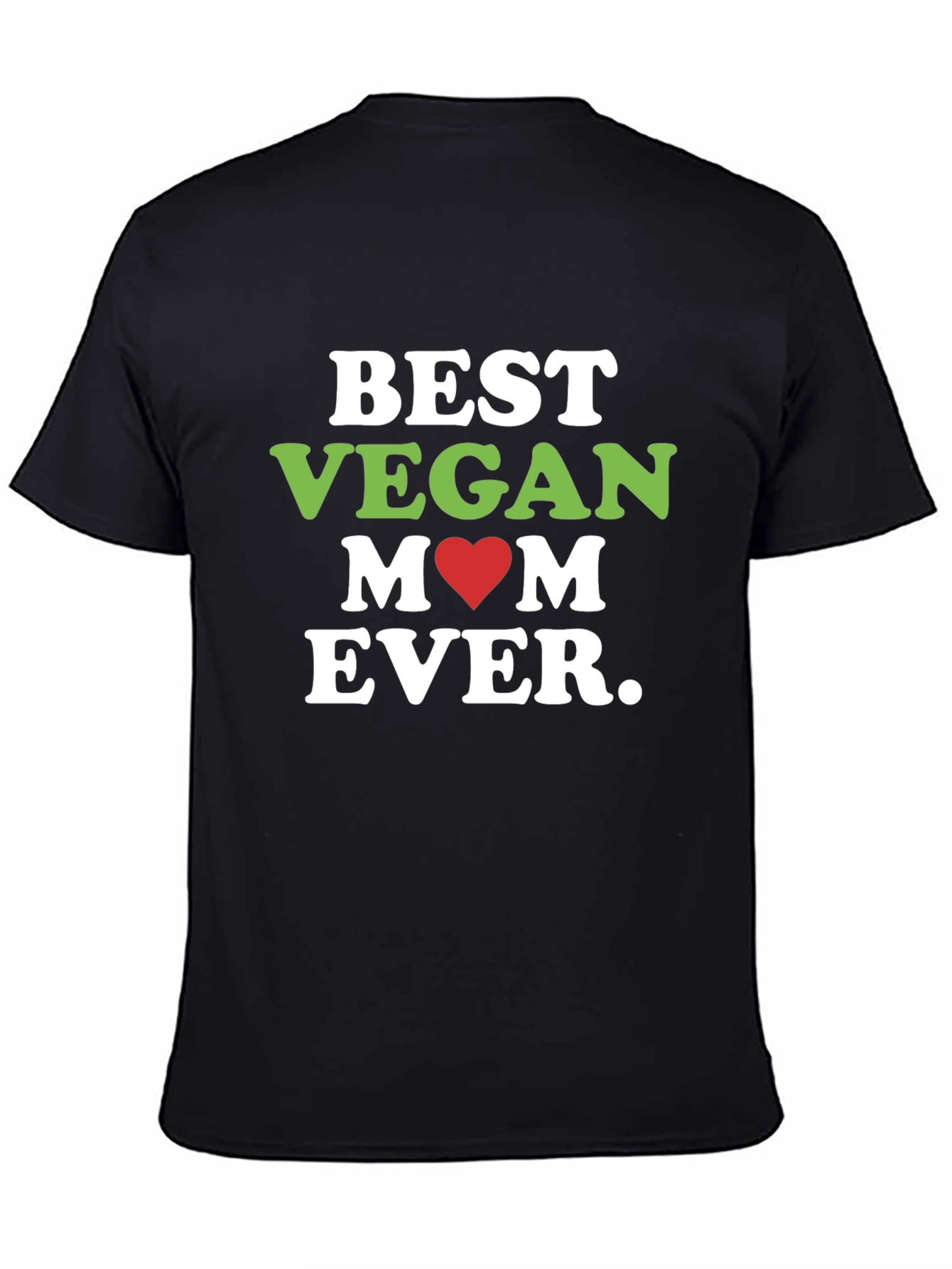 Black Best Vegan Mom Ever T-Shirt view 4