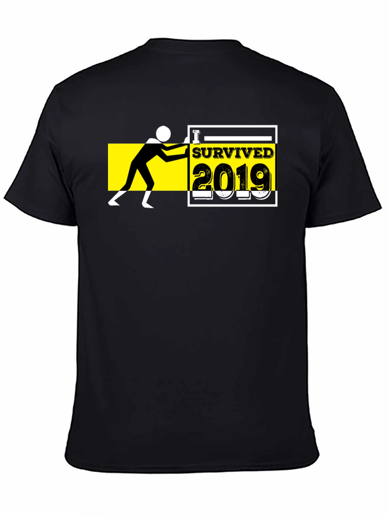 Black I Survived 2019 Graphic Tee - Black view 4