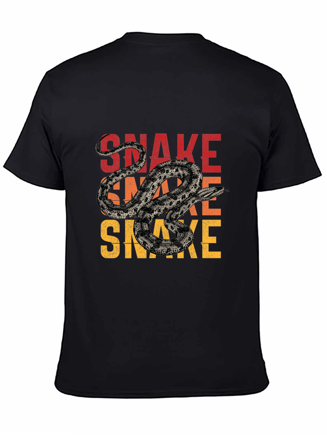 Black Snake T-Shirt - Vintage Graphic Tee view 4