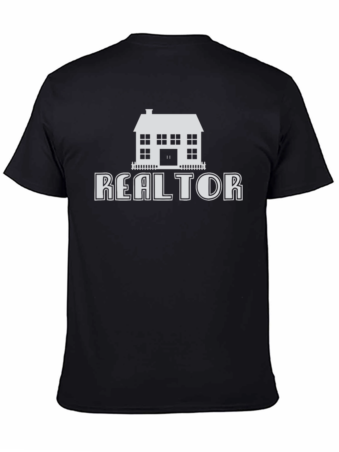 Black Realtor House T-Shirt - Black, Novelty Design view 4