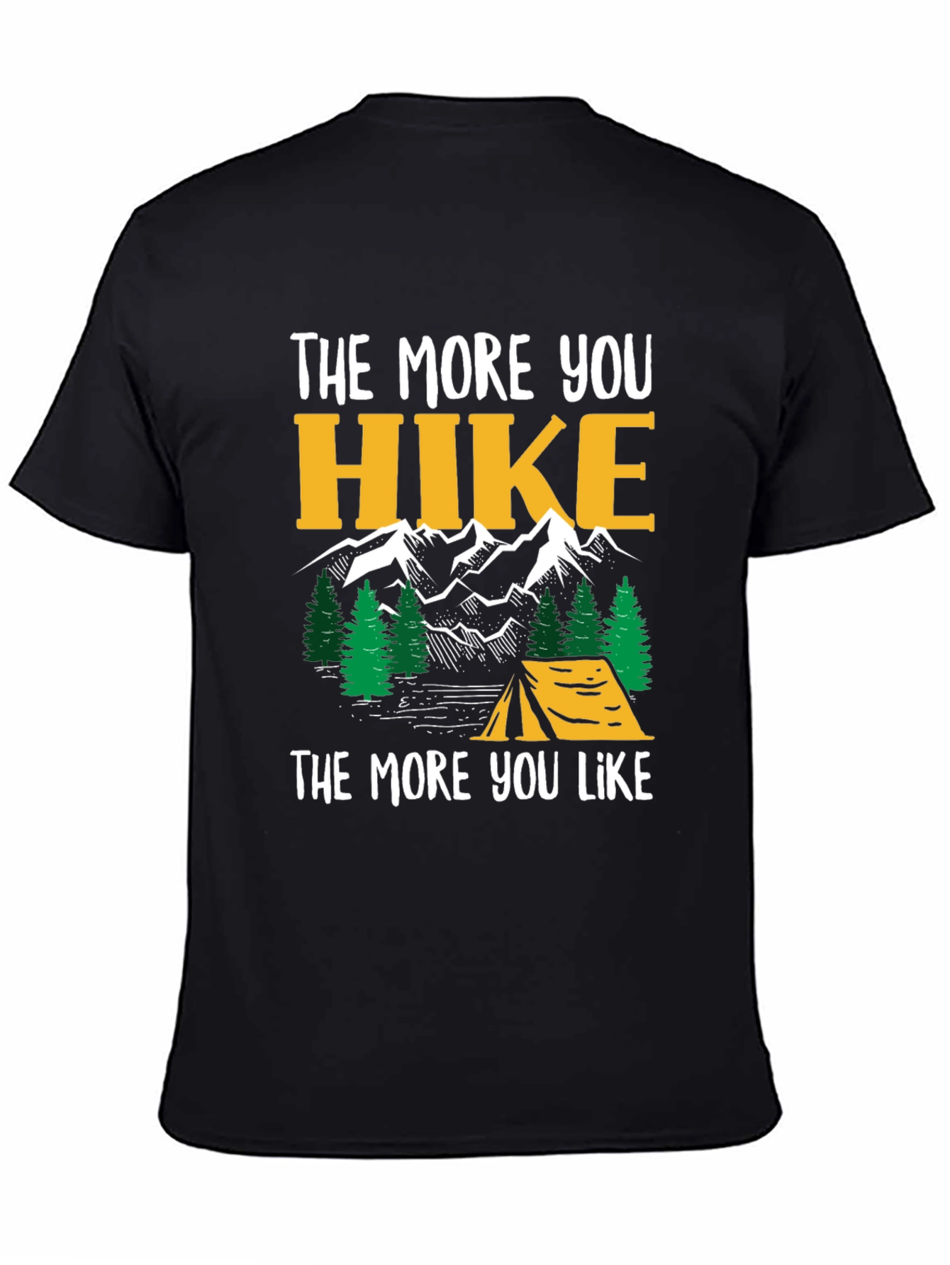 Black Hike More T-Shirt - Outdoor Adventure Tee view 4