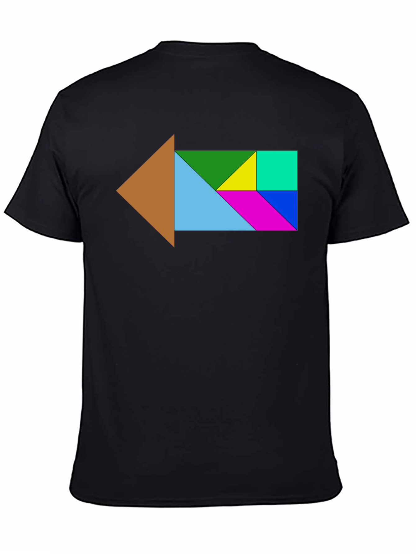 Tangram Arrow T-Shirt - Geometric Design - 4