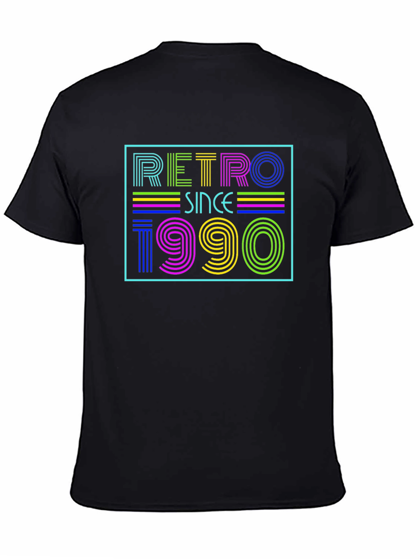 Black Retro Since 1990 Graphic Tee view 4