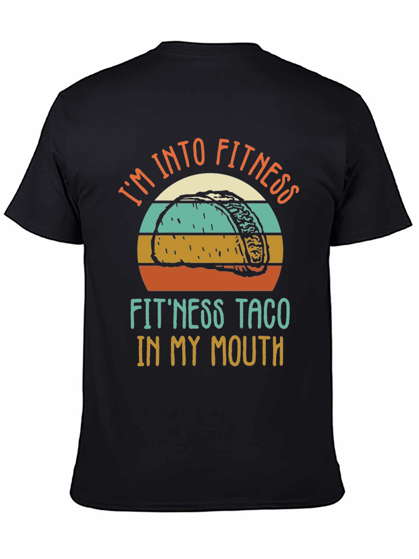 Black Fitness Taco Graphic T-Shirt view 4